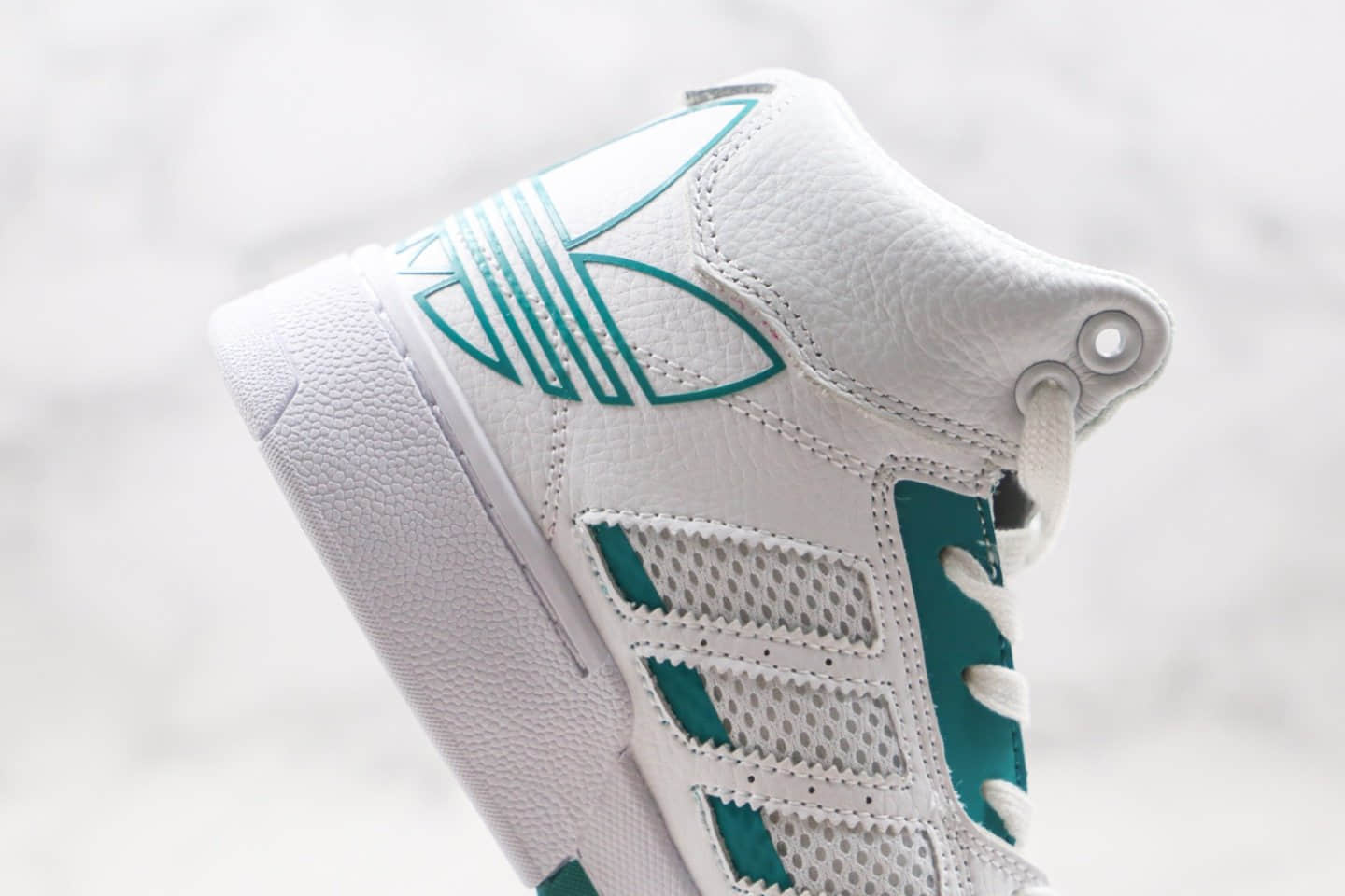 阿迪达斯adidas Drop Step纯原版本高帮复古皮面板鞋白绿色原盒原标 货号:FZ0226