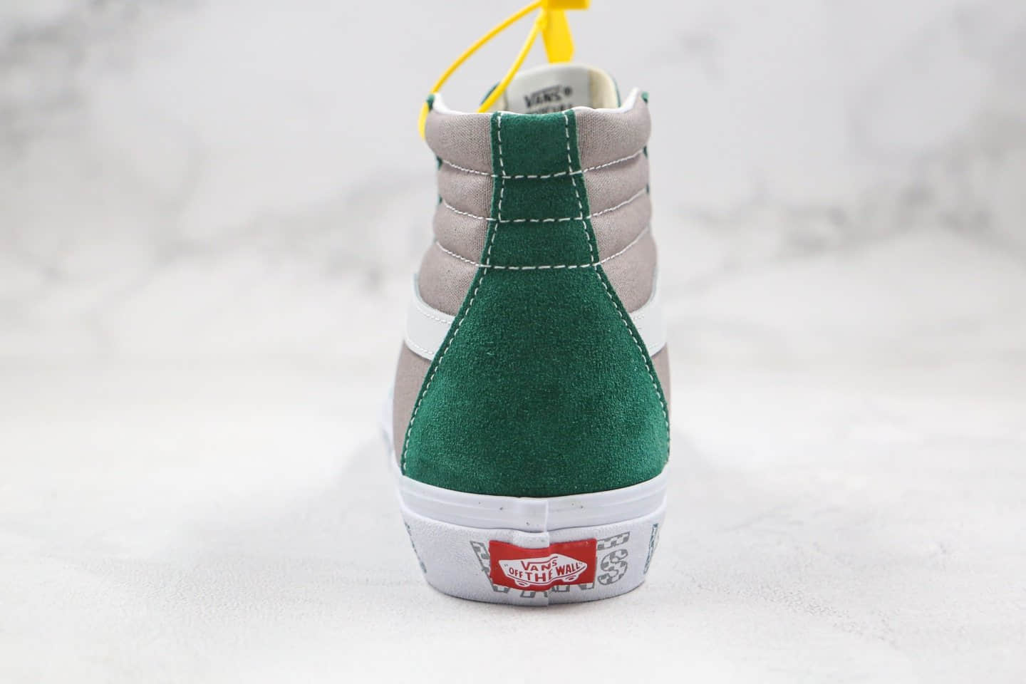 万斯Vans SK8-Hi公司级版本小红书爆款高帮硫化板鞋侧边字母印花灰绿色工艺硫化一比一 货号:VN0A4BV6X0P