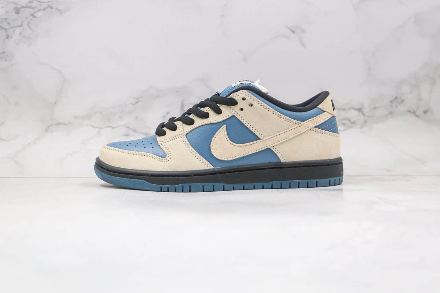 耐克Nike SB Dunk Low Pro纯原版本低帮SB DUNK米白蓝色板鞋内置zoom气垫原鞋开模一比一打造 货号：BQ6817-200