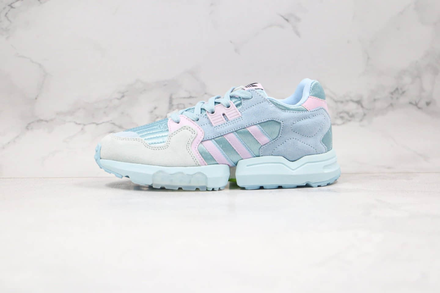 阿迪达斯Adidas ZX Torsion纯原版本爆米花跑鞋ZX扭转系列蓝色原楦头纸板打造 货号：EF4373