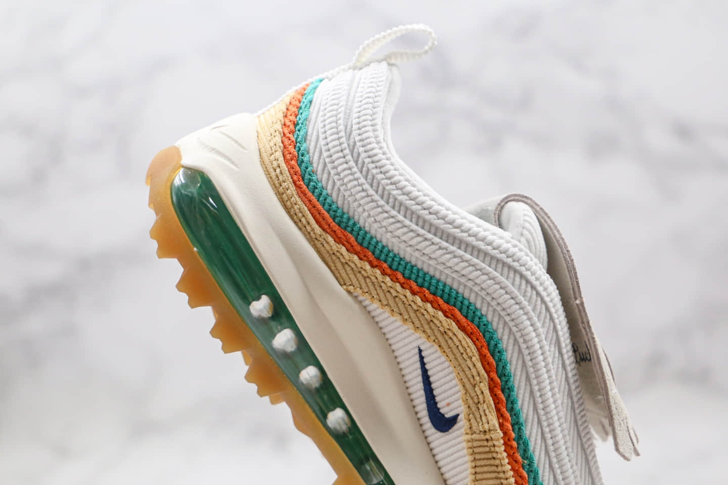 耐克NIKE Air Max 97 G NRG纯原版本灯芯绒款Max97高尔夫款气垫鞋原鞋开模一比一打造 货号：CJ0563-200