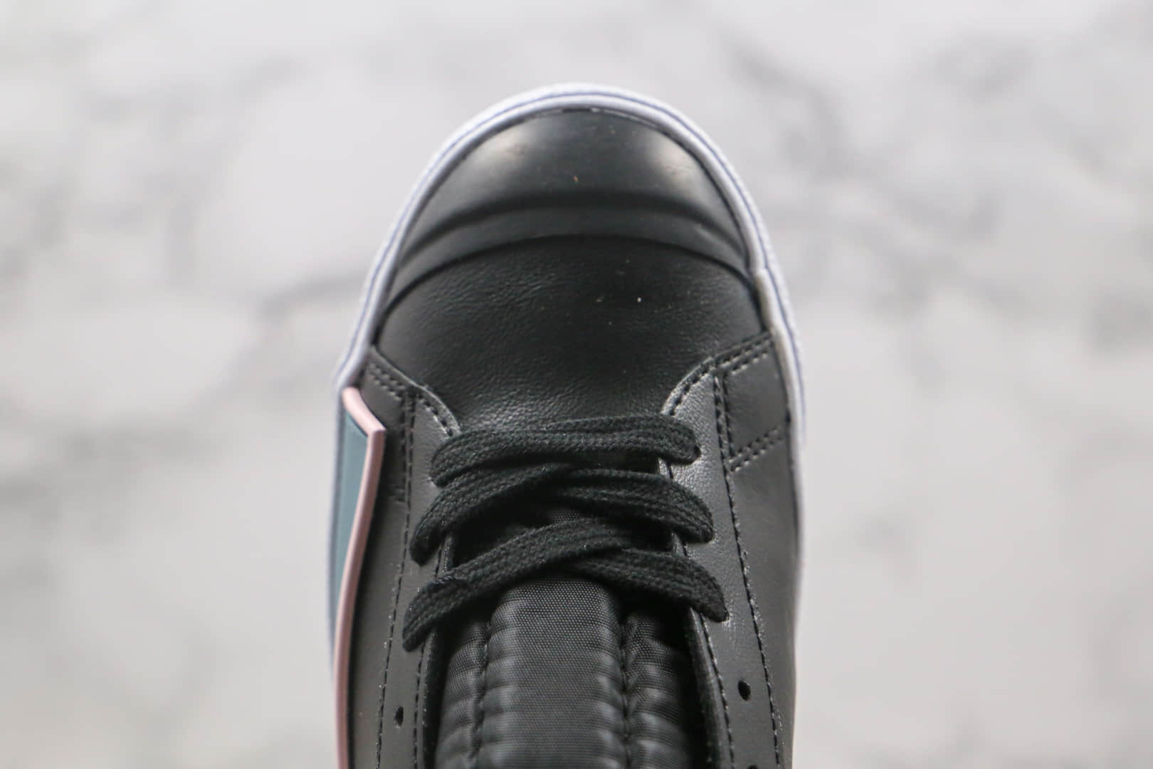 耐克Nike Blazer Mid 77 Infinite Rubberized Black纯原版本中帮开拓者黑粉女孩硫化板鞋原楦头纸板打造 货号:DC1746-001