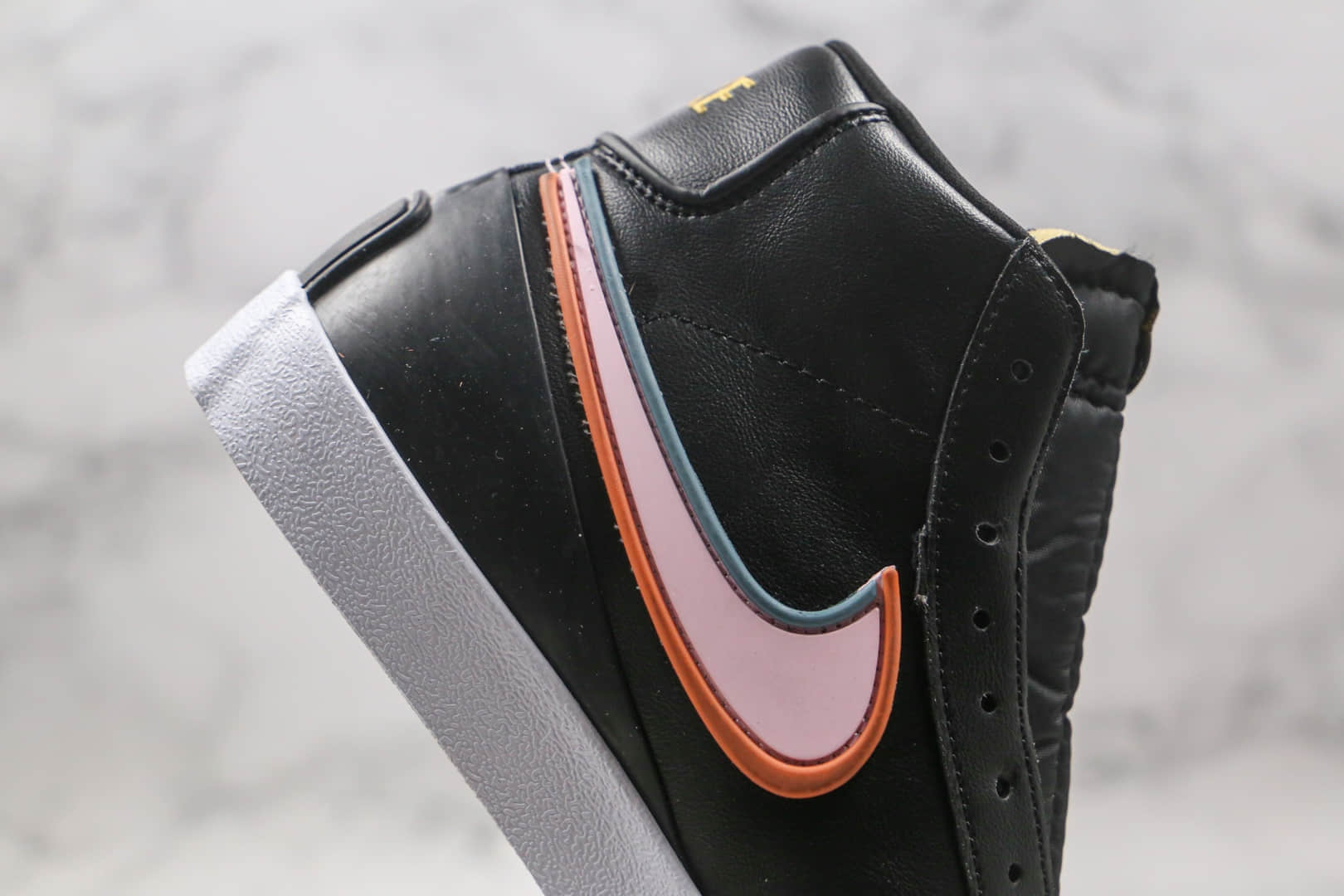 耐克Nike Blazer Mid 77 Infinite Rubberized Black纯原版本中帮开拓者黑粉女孩硫化板鞋原楦头纸板打造 货号:DC1746-001