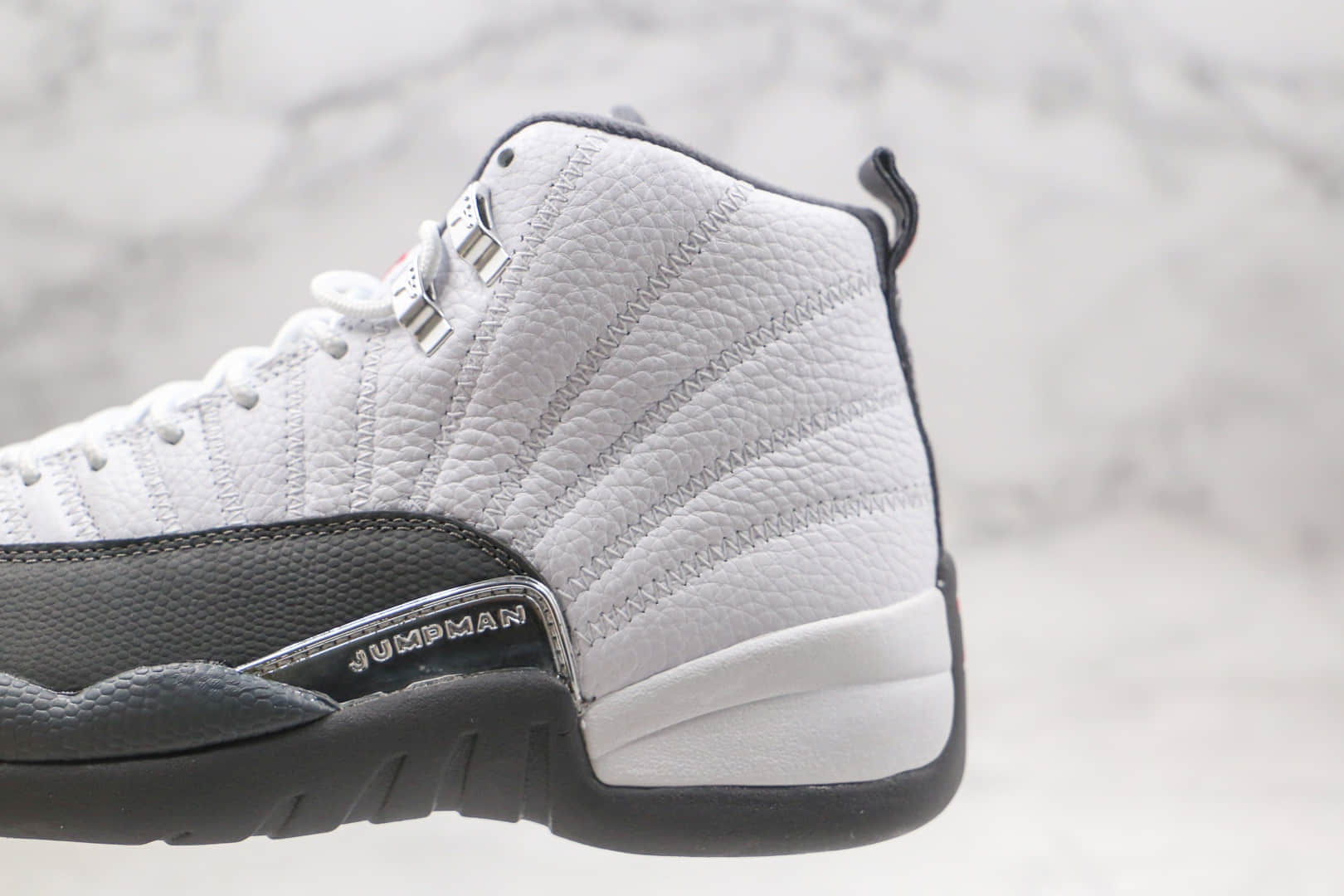 乔丹Air Jordan 12 Dark Grey纯原版本高帮AJ12白灰色篮球鞋内置碳板气垫支持实战 货号:130690-160