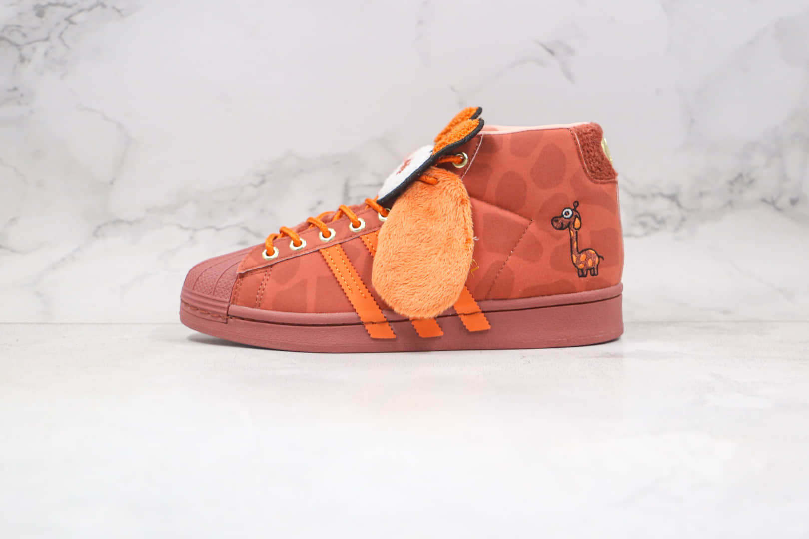 阿迪达斯Adidas Originals Superstar Pro Model Best x Melting Sadness长颈鹿联名款纯原版本高帮贝壳头板鞋原盒原标 货号:FZ5398