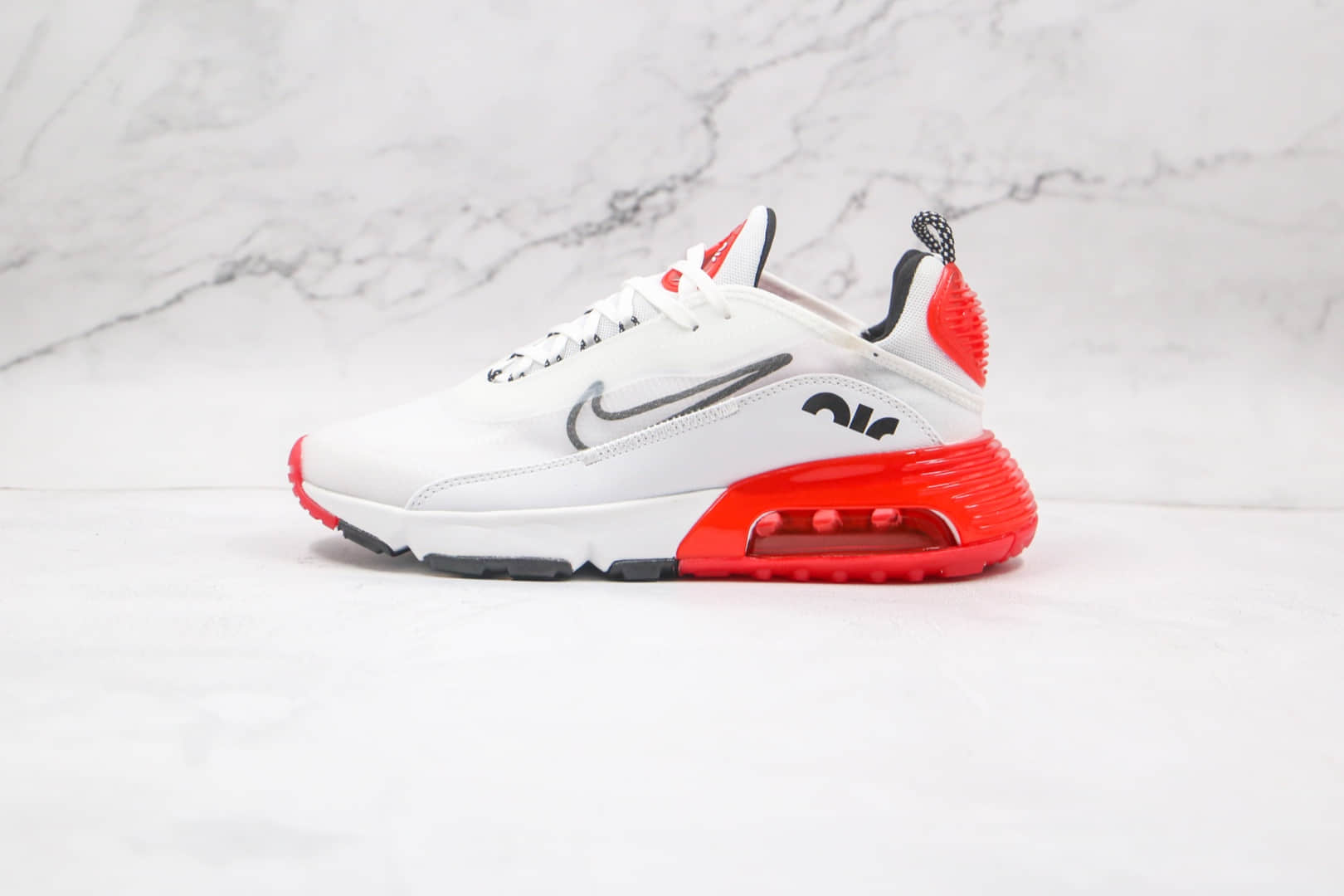 耐克Nike Air Max 2090纯原版本白红色Max2090气垫鞋原档案数据开发原盒原标 货号：DC9180-106
