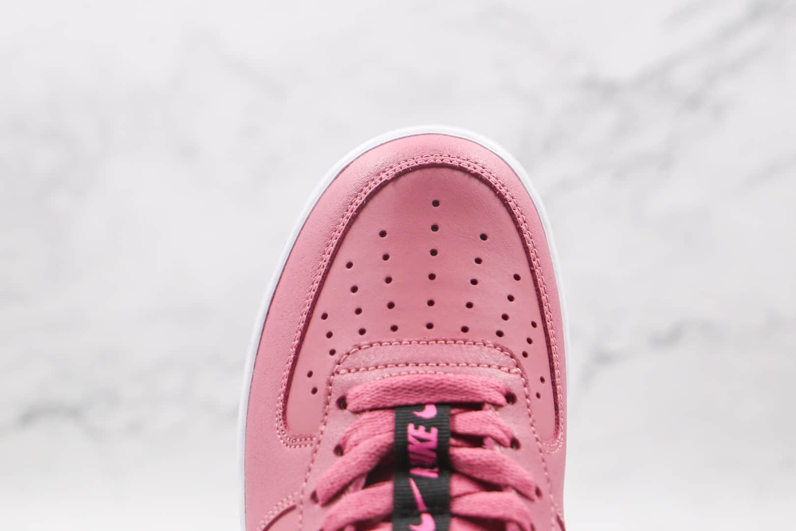 耐克Nike Air Force 1 LVB KSA纯原版本低帮空军一号玫红粉色皮面刺绣3M反光勾板鞋正确鞋面材质 货号:CT4683-600