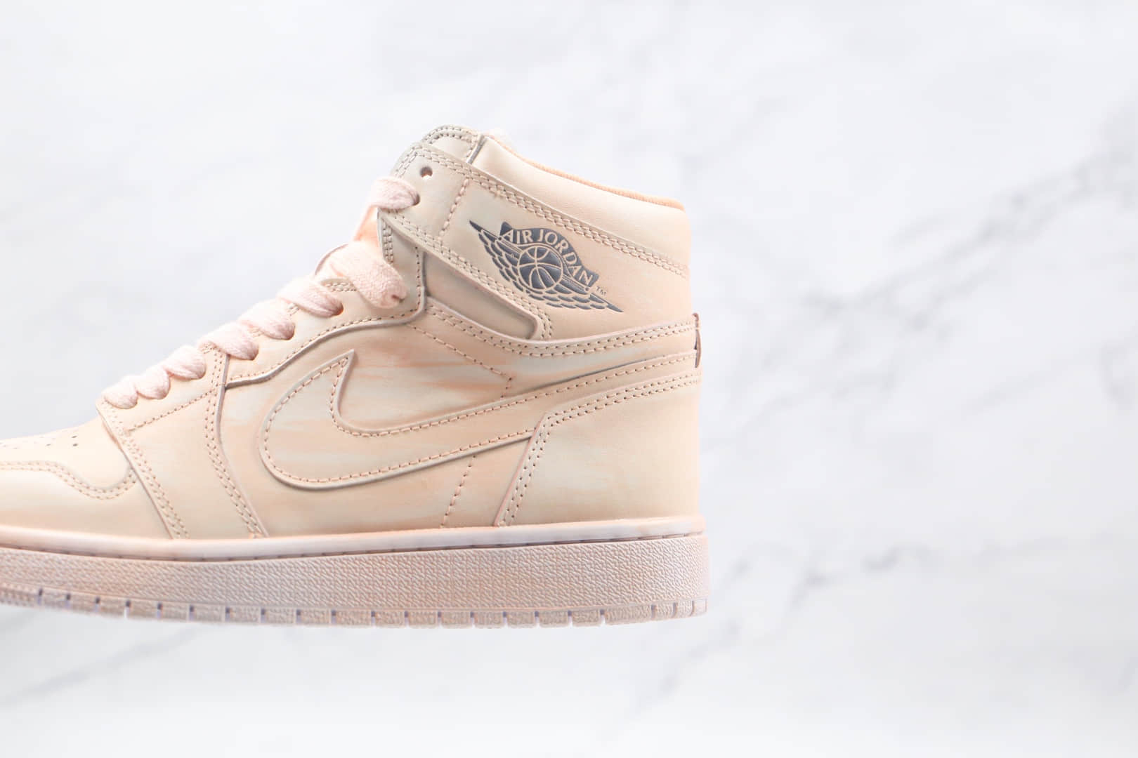 乔丹Air Jordan 1 Artificial brush color纯原版本高帮AJ1淡橘色擦色板鞋原档案数据开发 货号：BQ6817-204