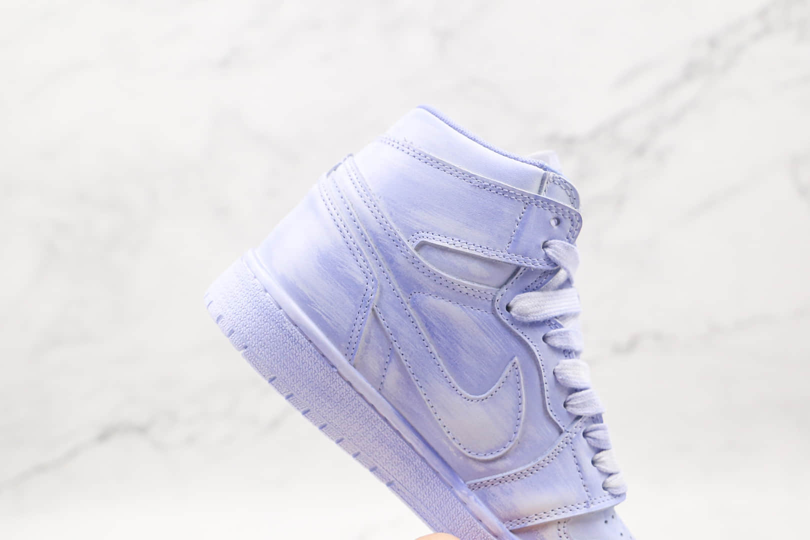 乔丹Air Jordan 1 Artificial brush color纯原版本高帮AJ1淡紫色人工擦色板鞋原楦头纸板打造 货号:BQ6817-204