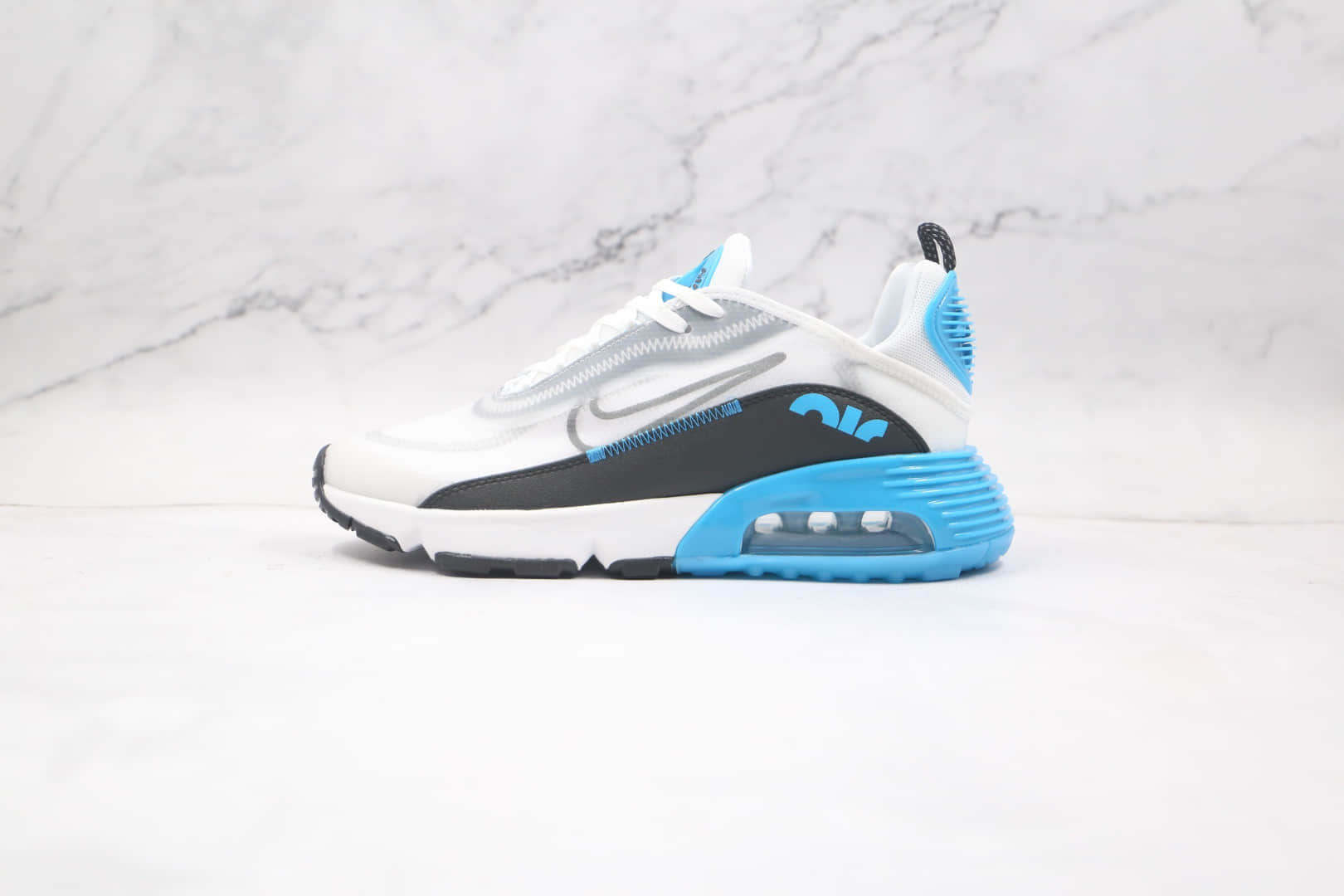 耐克Nike Air Max 2090纯原版本白蓝黑色Max2090气垫鞋原楦头纸板打造原鞋开模一比一 货号：DC0955-100