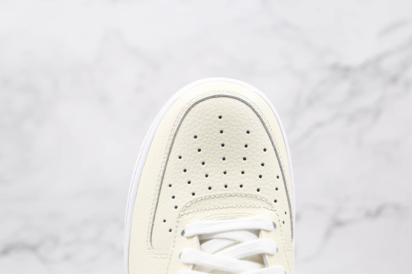 耐克Nike AIR FORCE 1 '07 PRM EMB纯原版本低帮空军一号米白爆米花色板鞋原盒原标 货号：CW2919-100