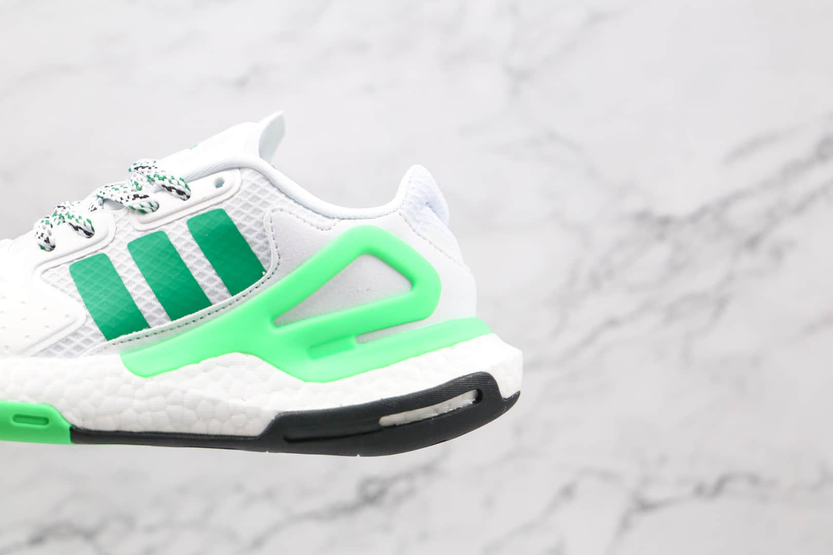 阿迪达斯Adidas Originals 2021 Day Jogger Boost 2021纯原版本三叶草夜行者二代白绿色爆米花跑鞋原鞋开模 货号：FW4848