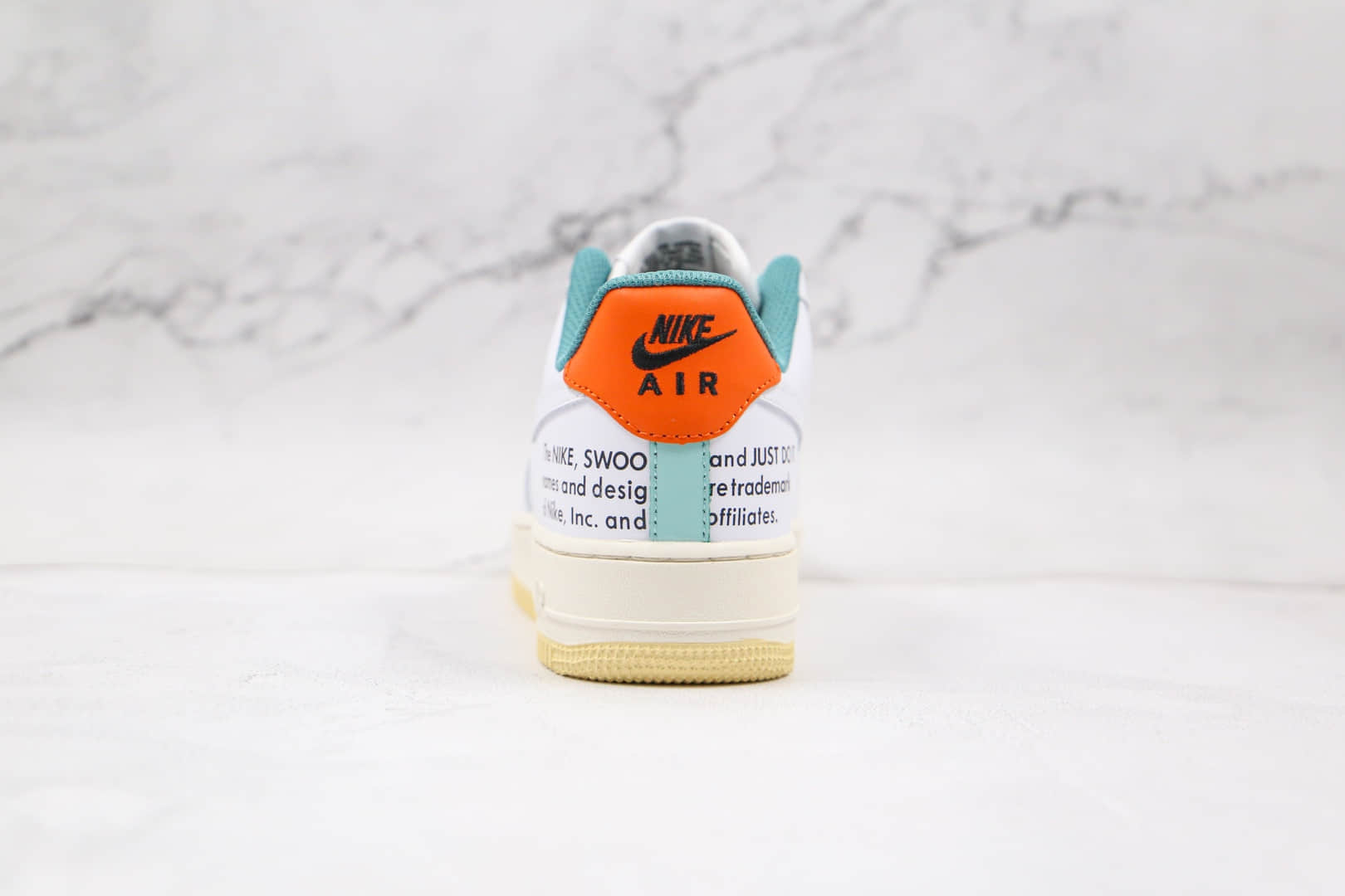 耐克Nike Air Force 1 LOW纯原版本低帮空军一号白绿橙板鞋内置气垫 货号:DM0970-111