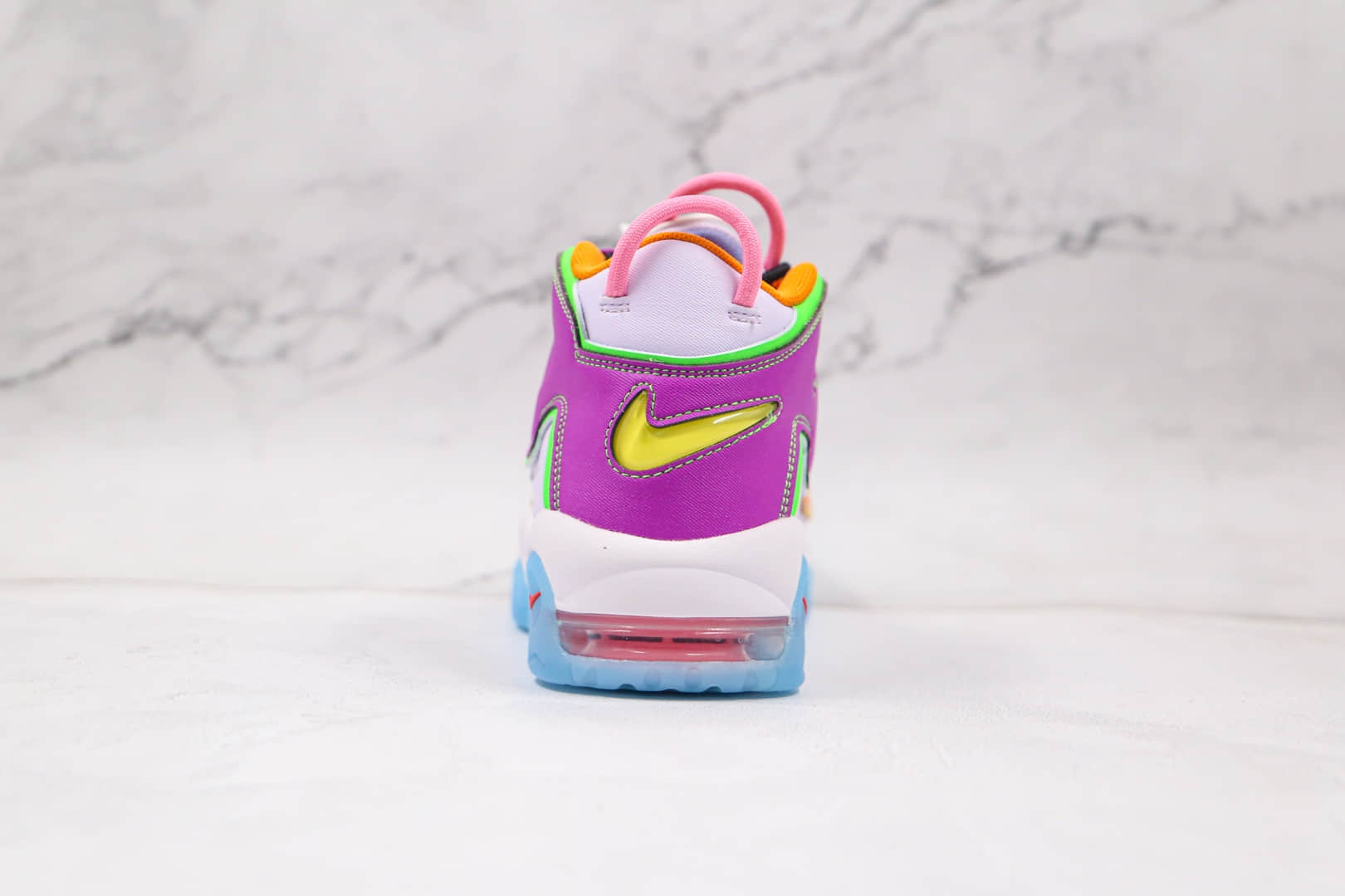 耐克Nike Air More Uptempo纯原版本白蓝橙紫色法国限定皮蓬篮球鞋原鞋开模一比一打造 货号:DH0624-500