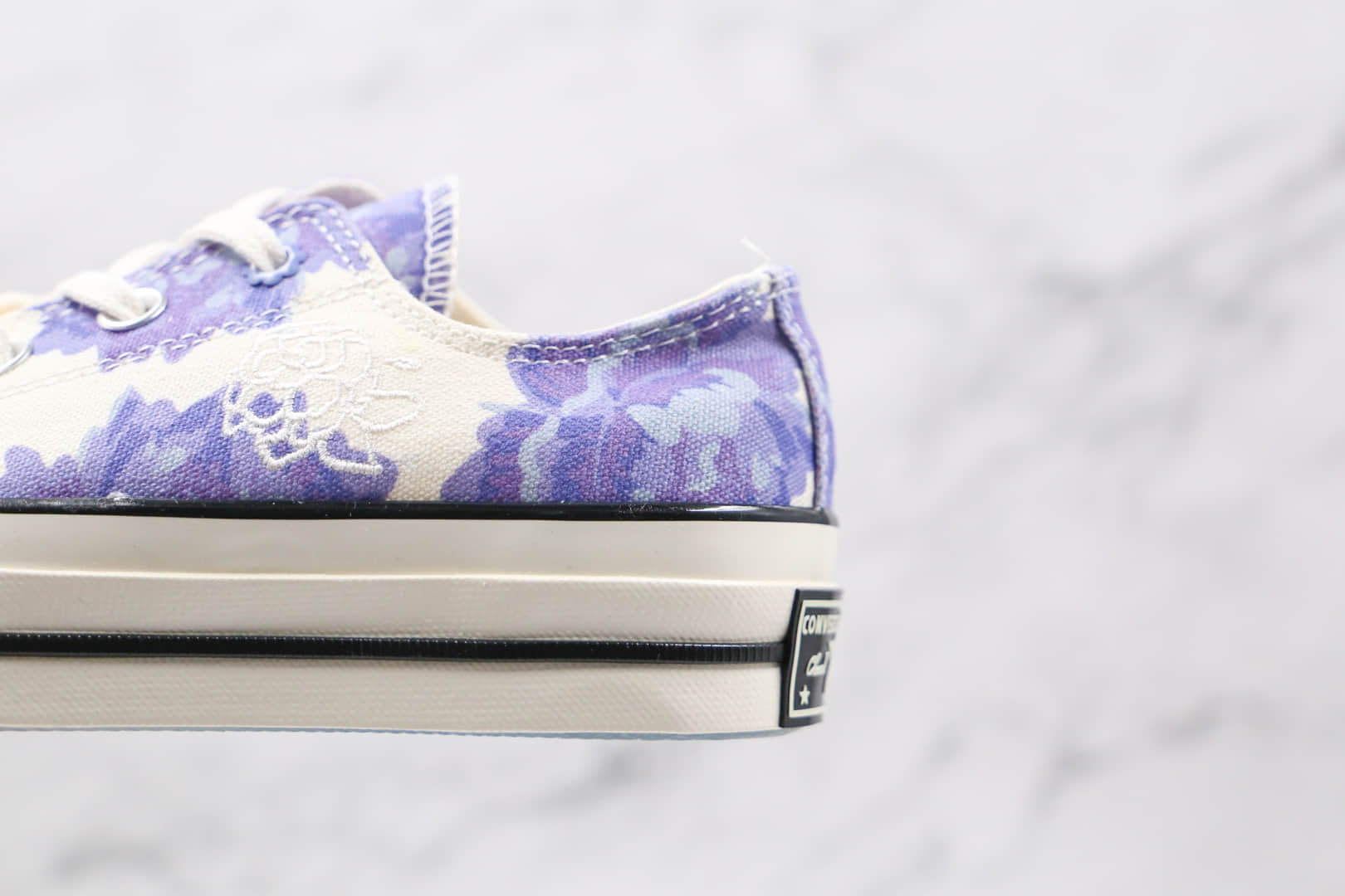 匡威converse 2021 1970s公司级版本低帮花卉紫色图案硫化板鞋原盒原标
