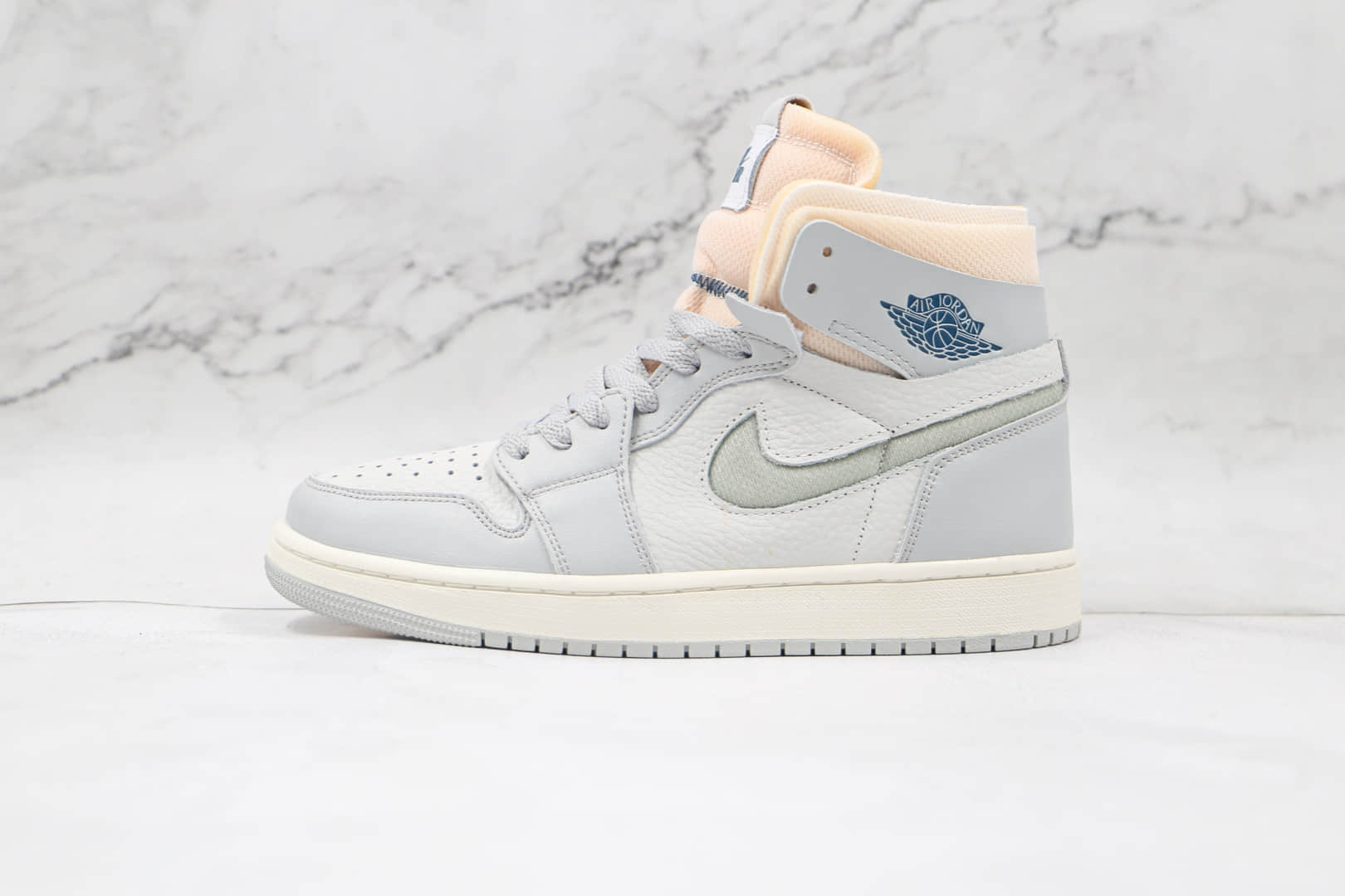 乔丹Air Jordan1 Zoom Air CMFT London纯原版本高帮AJ1伦敦限定淡灰色板鞋原档案数据开发 货号：DH4268-001
