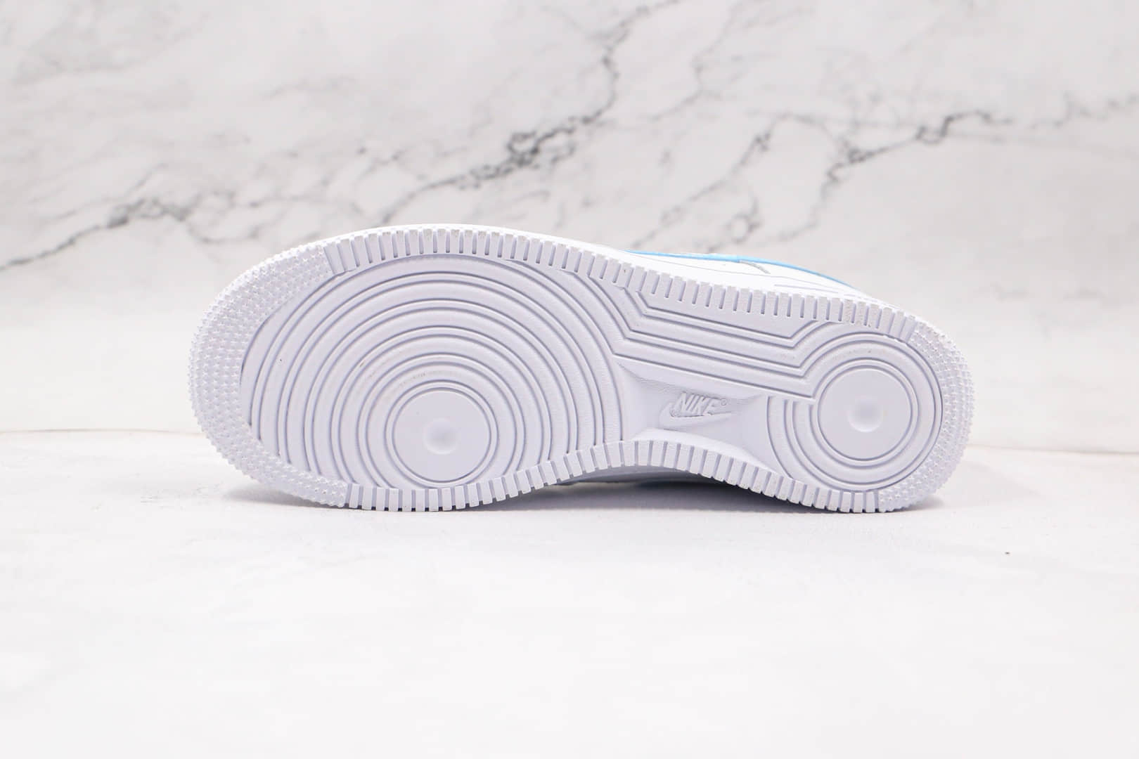 耐克Nike Air Force 1 UPSTEP纯原版本低帮空军一号LV勾白蓝色板鞋内置气垫 货号:AH0287-215