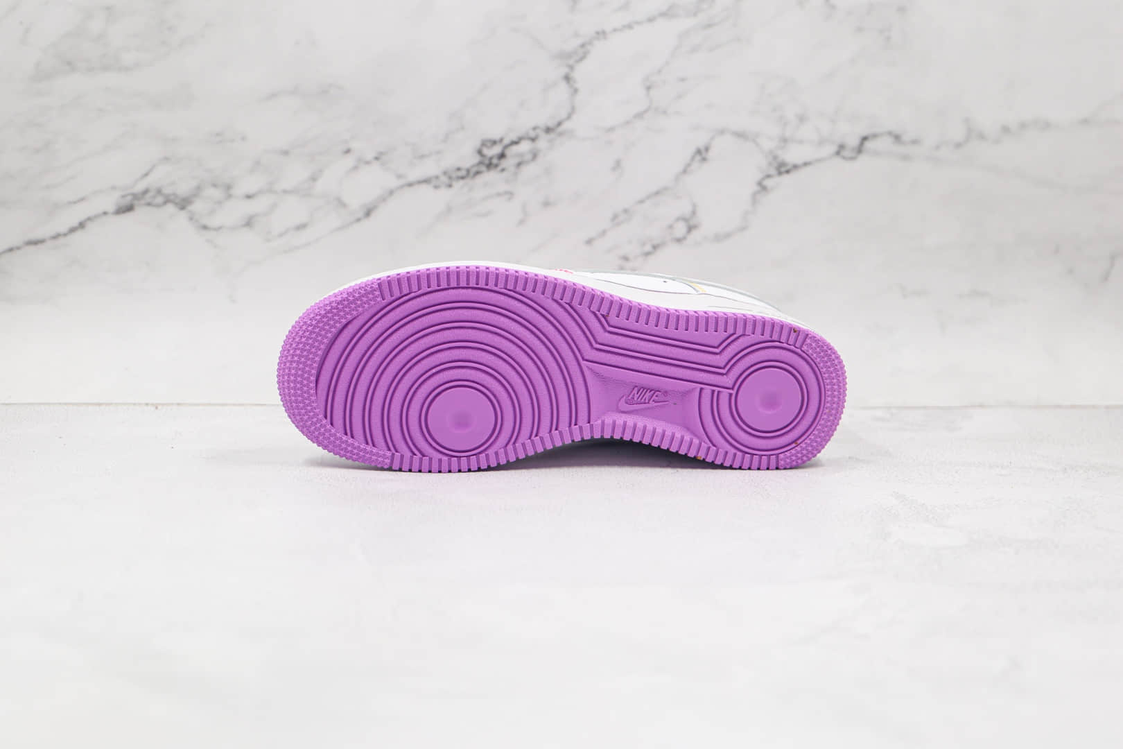 耐克Nike Air Force 1纯原版本空军一号低帮板鞋AF1白紫缝线内置solo气垫 货号:CW1757-100