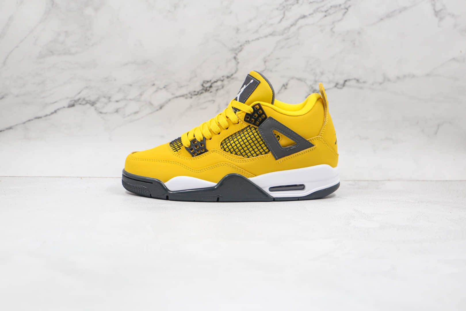 乔丹Air Jordan 4 “Lightning”纯原版本AJ4大黄蜂黑黄电母进口皮料原厂底模 货号:314254-702