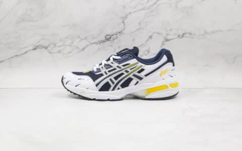 亚瑟士ASICS GEL-1090纯原版本白深蓝黄色复古跑鞋原楦头纸板打造 货号：1021A275-400
