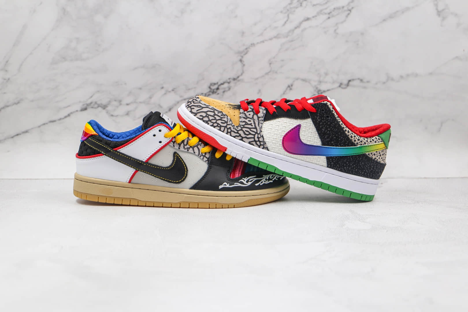 耐克Nike SB Dunk Low What The P-Rod纯原版本低帮SB DUNK保罗·罗德里格斯联名彩色拼接不对称鸳鸯板鞋原盒原标 货号:CZ2239-600