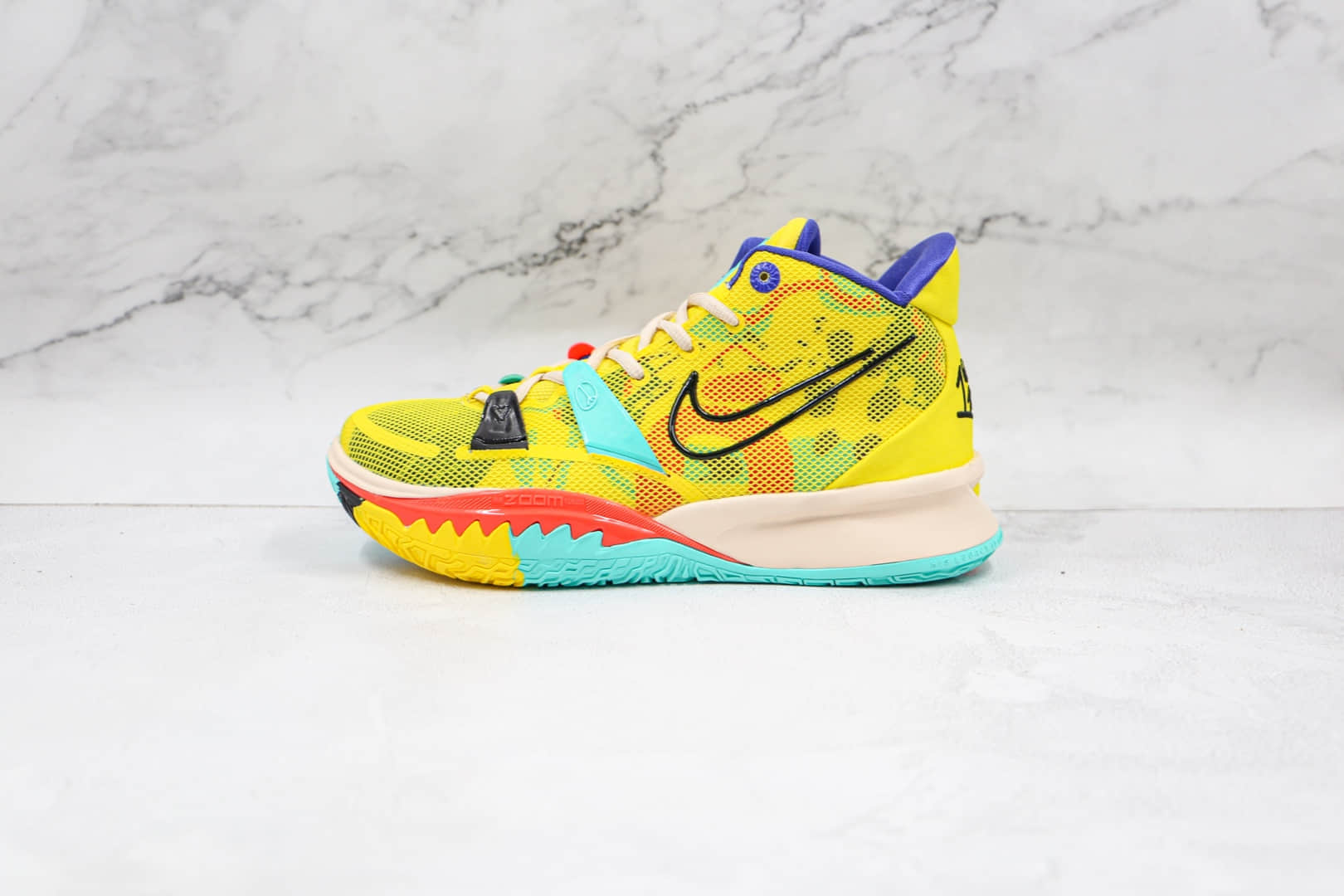 耐克Nike Kyrie 7 EP纯原版本欧文7代电动黄色篮球鞋内置气垫支持实战 货号：CT4080-700