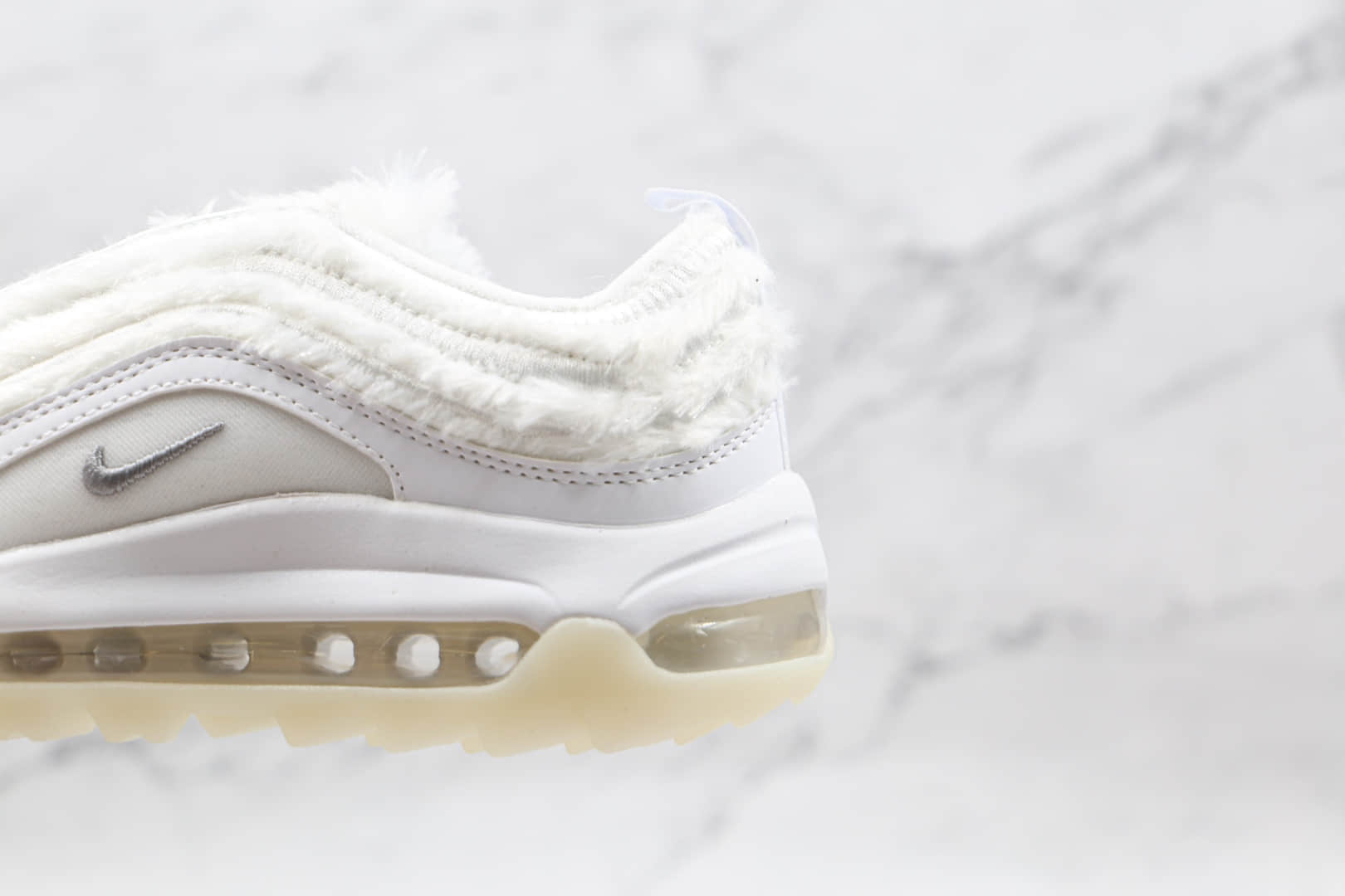 耐克Nike Air Max 97 Golf纯原版本高尔夫子弹Max97纯白毛绒气垫鞋原盒原标 货号：CK4437-101