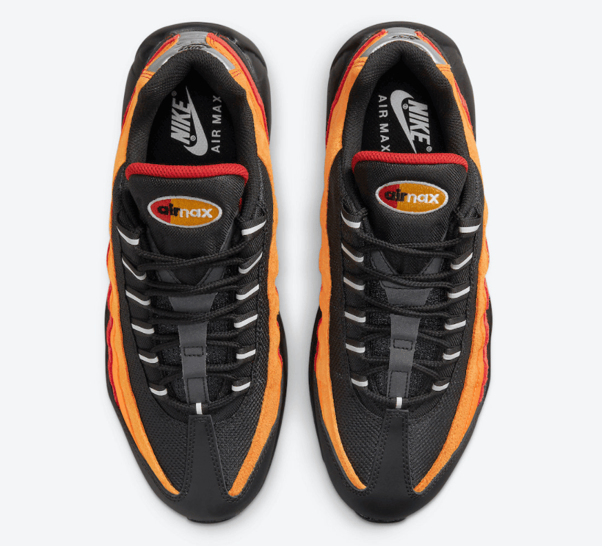 西红柿炒蛋！Nike复古跑鞋Air Max 95新配色即将发售！ 货号：DC9412-001