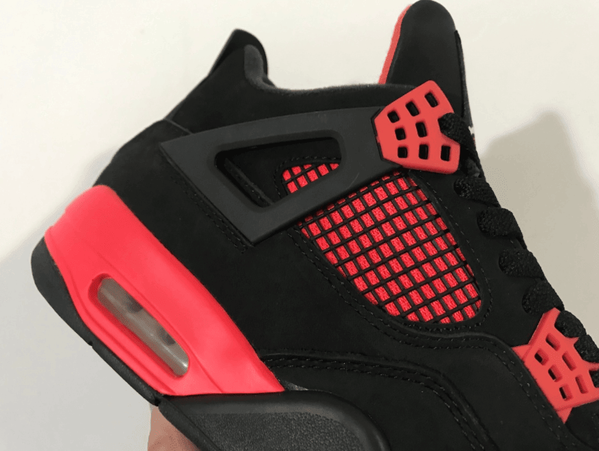 “红雷神”！全新黑红 AJ4 实物曝光！ 货号：CT8527-016