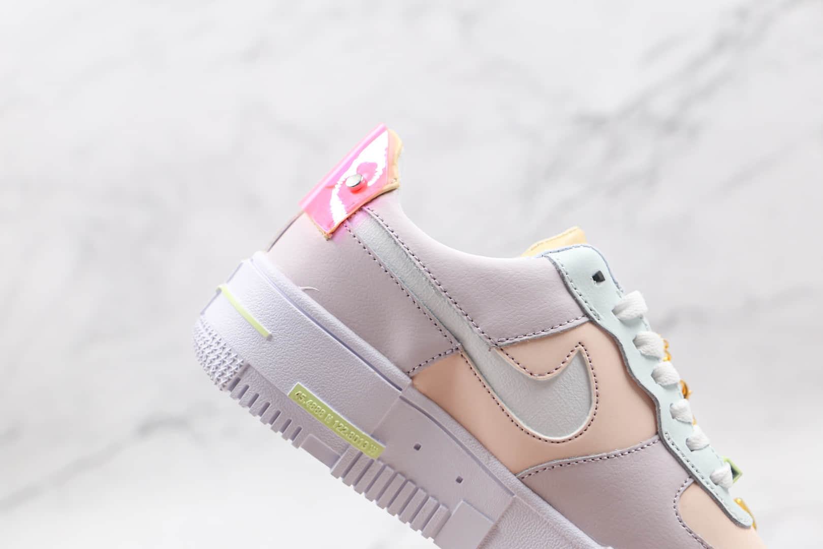 耐克Nike AF1 Pixel x LPL联名款纯原版本低帮空军一号夜光彩色解构马卡龙板鞋原楦头纸板打造 货号：DO2330-511