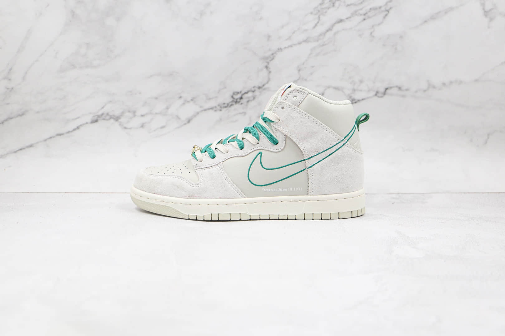 耐克Nike Dunk High SE纯原版本高帮DUNK白绿色板鞋内置气垫 货号:DH0960-001