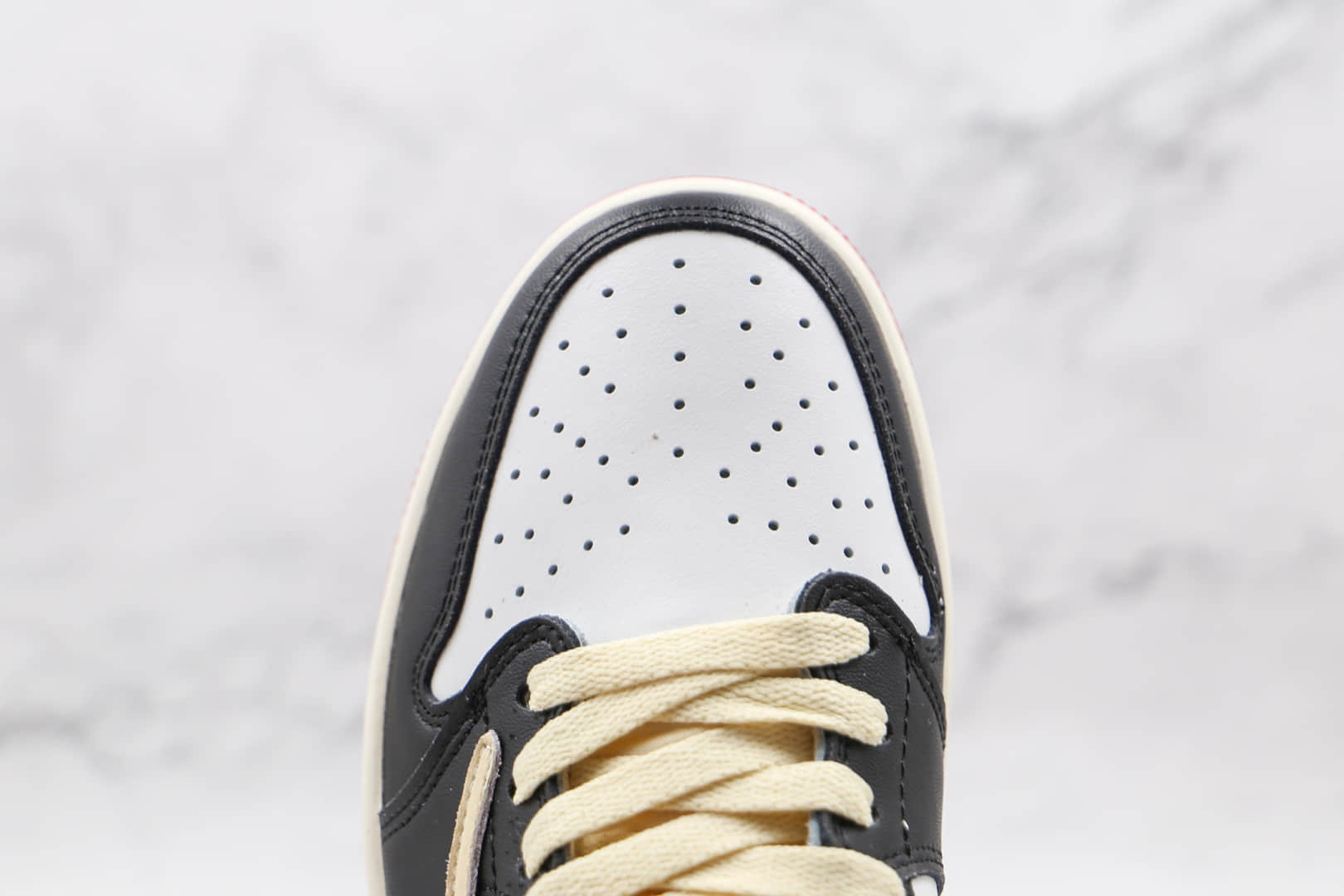 乔丹Air Jordan 1 x Fragment x Travis Scott联名款公司级版本低帮AJ1白红色倒勾板鞋原档案数据开发 货号:CQ4278-088