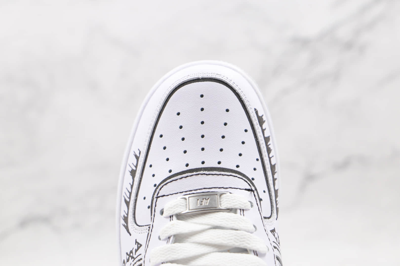 耐克Nike Air Force 1‘07纯原版本低帮空军一号黑白色海贼王涂鸦漫画板鞋内置气垫 货号:CW2288-301