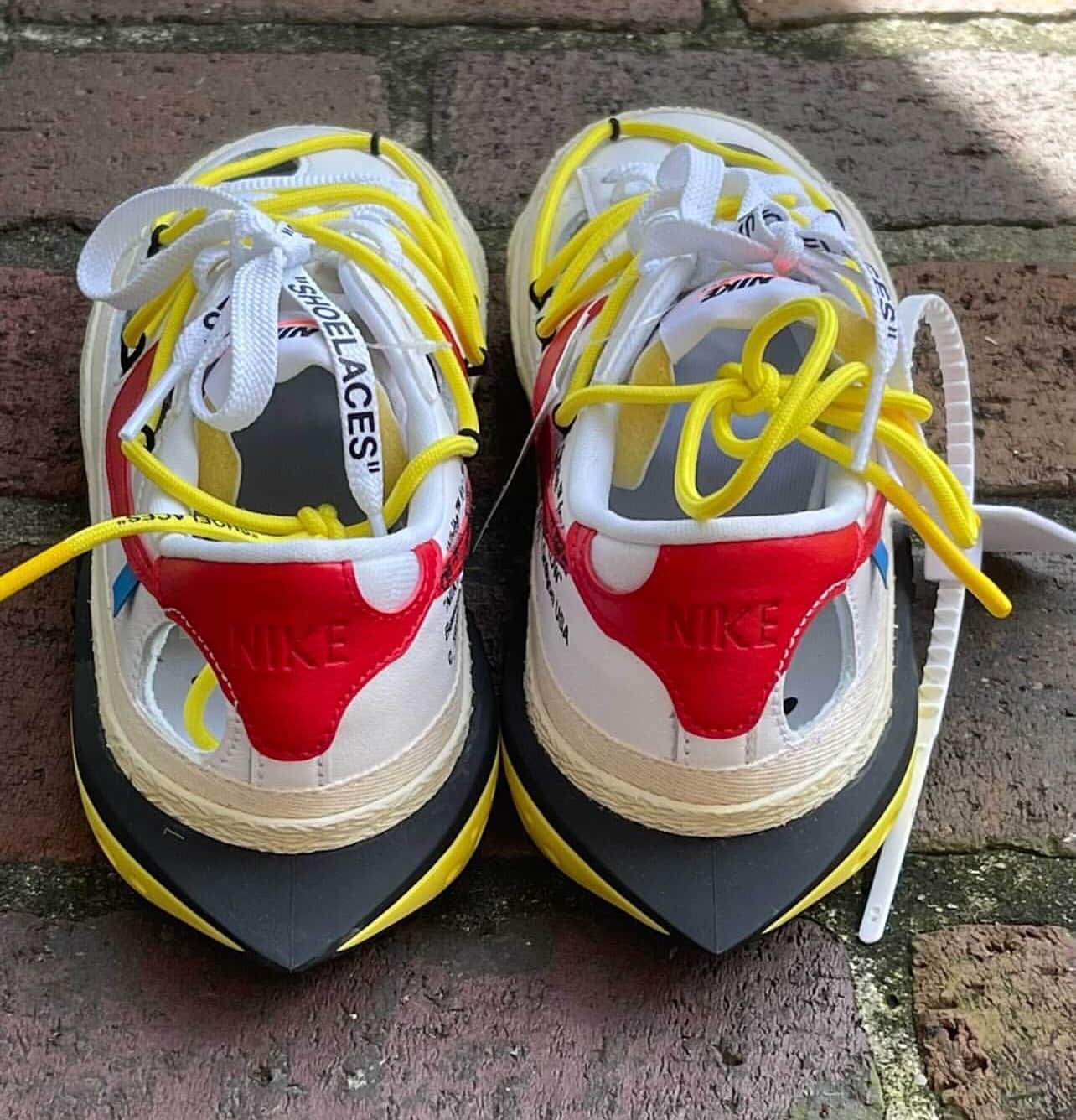 白色OW x Nike Blazer实物曝光!情侣鞋安排起来! 货号:DH7863-100