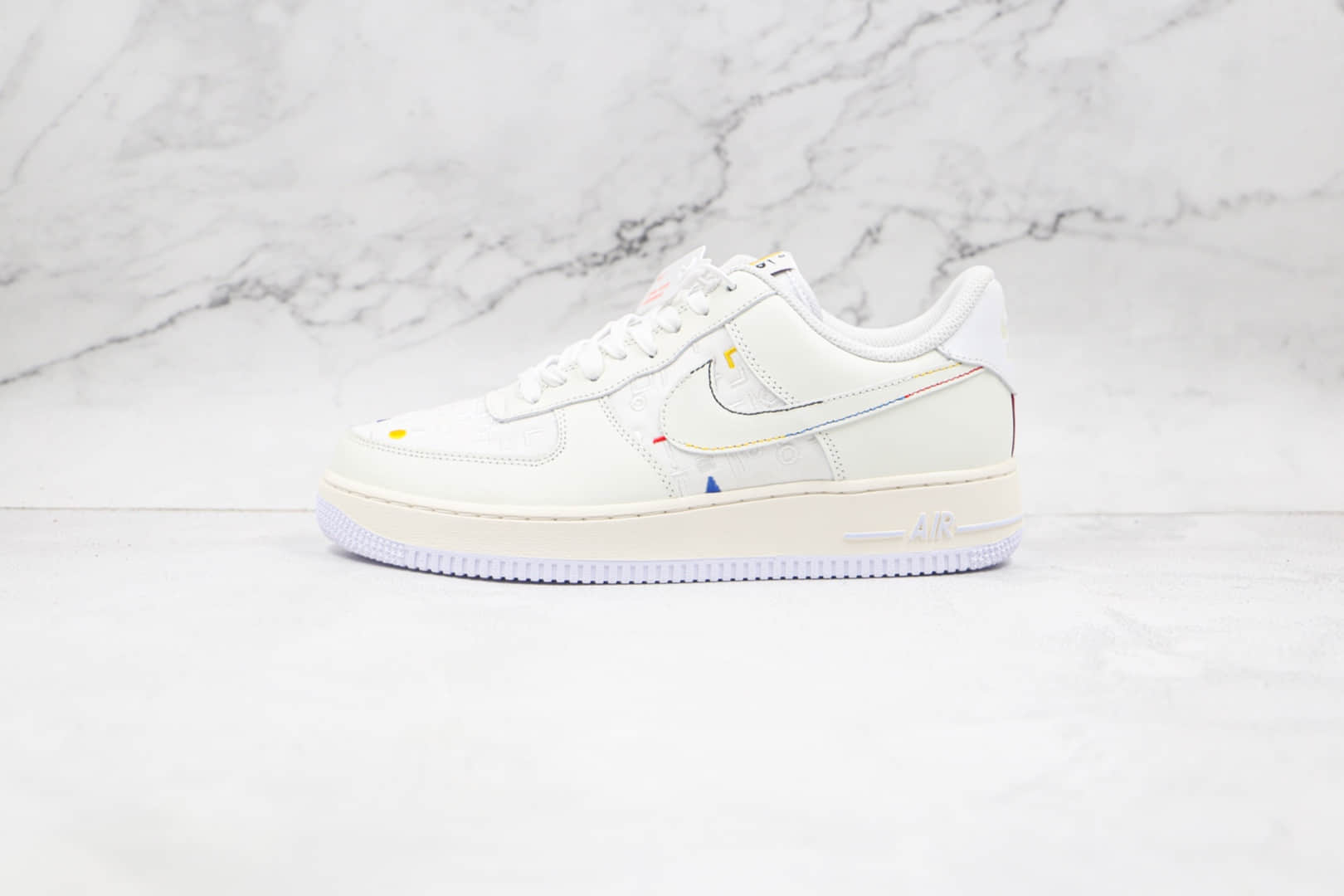 耐克Nike Air Force 1 Low纯原版本低帮空军一号白色字母印花韩文印花刺绣板鞋内置气垫 货号:DC9556-300