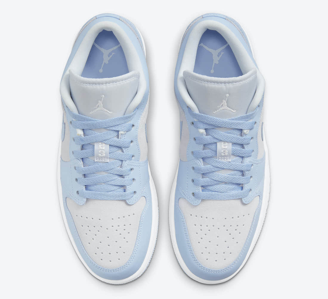 这双AJ也太小清新了！全新AJ1 Low“大学蓝”即将登场！ 货号：DC0774-050