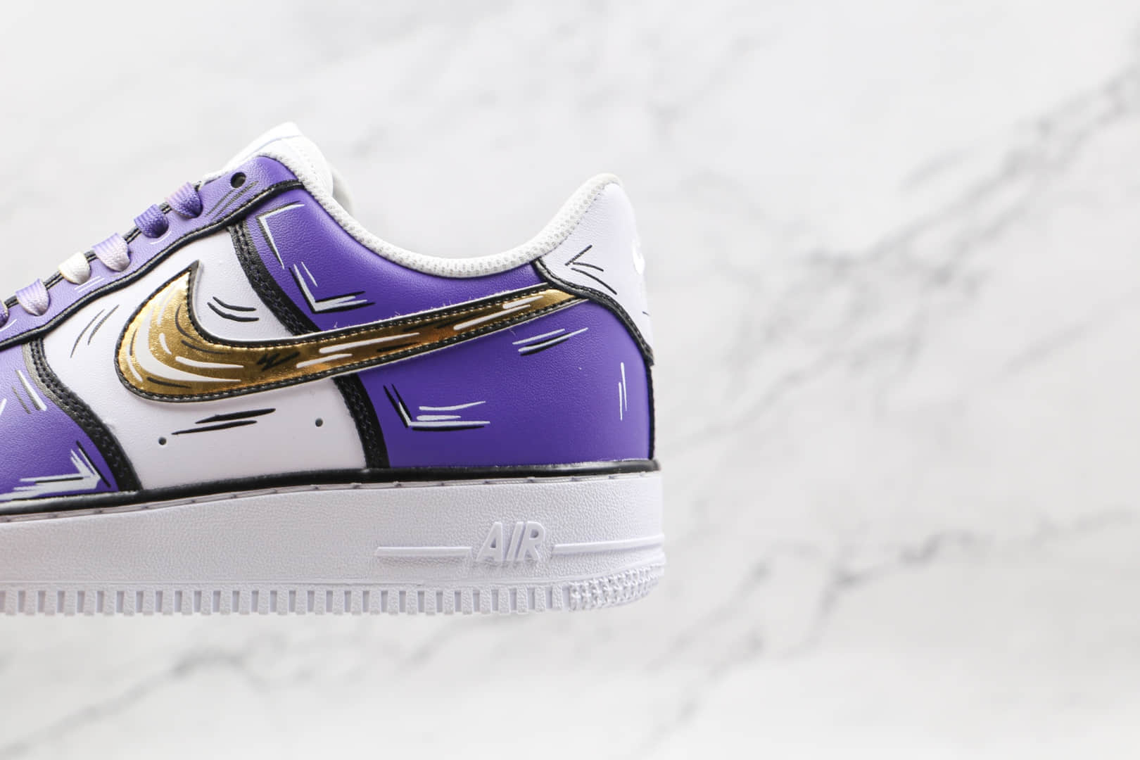 耐克Nike Air Force 1 Low Leopard纯原版本低帮空军一号紫金涂鸦板鞋原盒原标 货号:CW2288-216