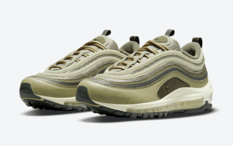 硬朗军事风！耐克复古跑鞋Air Max 97新配色即将登场！ 货号：DO1164-200