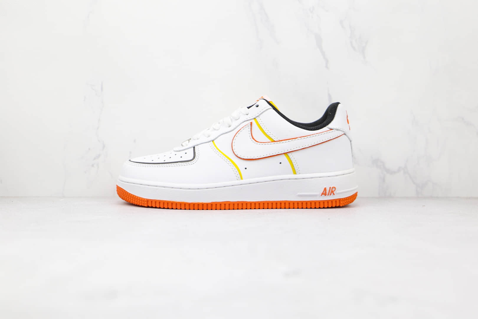 耐克Nike Air Force1 Low纯原版本低帮空军一号火星人限定白橙色板鞋内置Sole气垫 货号:315122-185