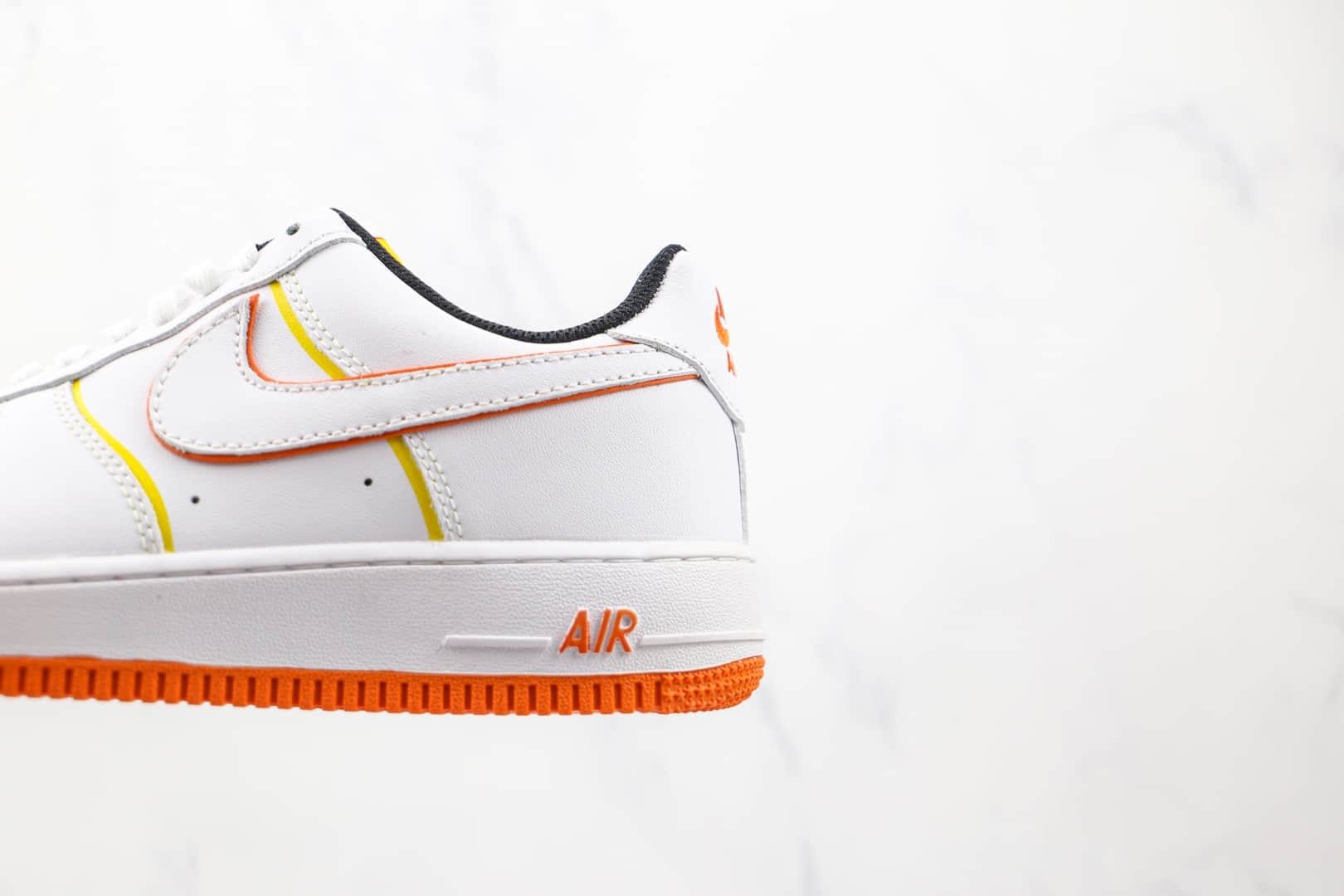 耐克Nike Air Force1 Low纯原版本低帮空军一号火星人限定白橙色板鞋内置Sole气垫 货号:315122-185