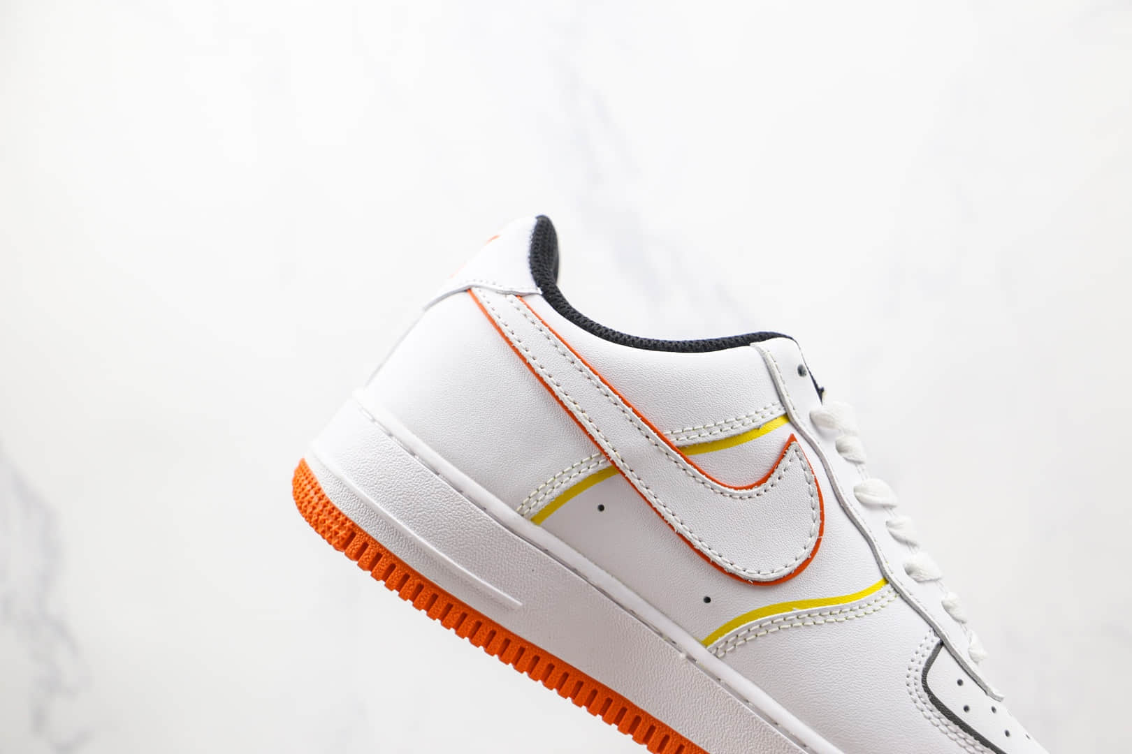 耐克Nike Air Force1 Low纯原版本低帮空军一号火星人限定白橙色板鞋内置Sole气垫 货号:315122-185