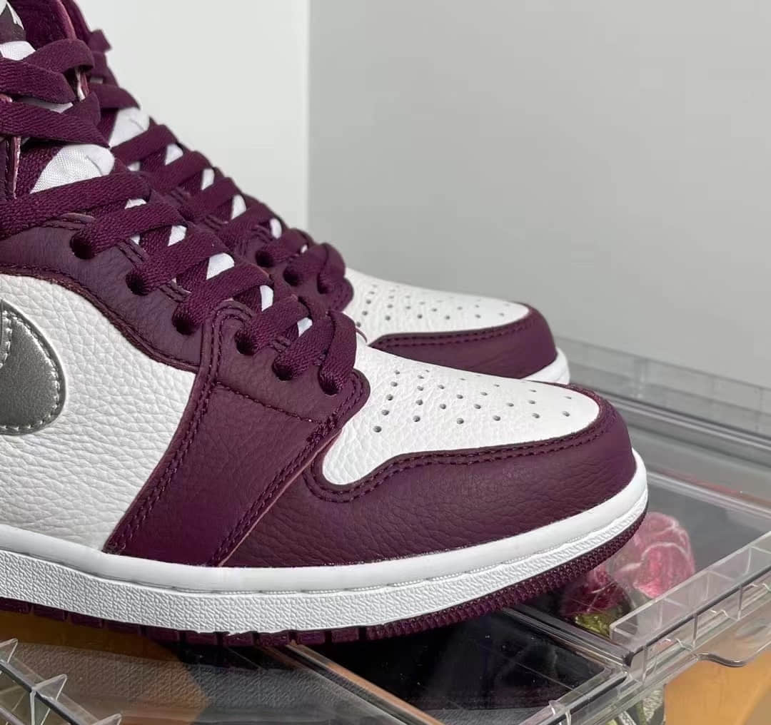 全新AJ1波尔多红实物释出!高级感up! 货号:555088-611