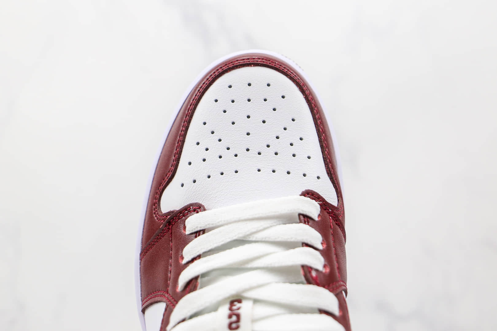 乔丹Air Jordan 1 Low Team Red纯原版本低帮AJ1酒红白色板鞋原档案数据开发 货号:DC0774-116