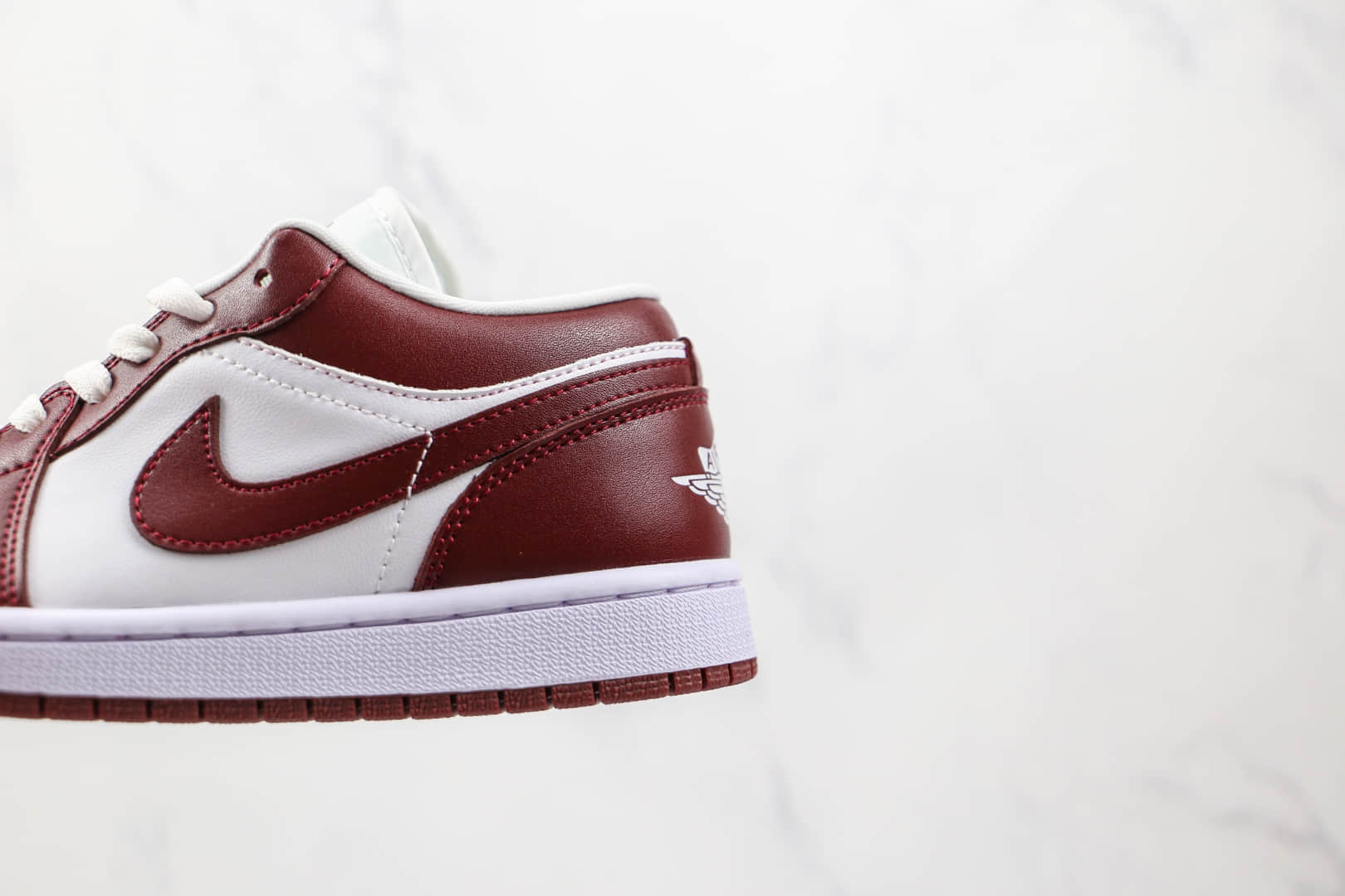 乔丹Air Jordan 1 Low Team Red纯原版本低帮AJ1酒红白色板鞋原档案数据开发 货号:DC0774-116
