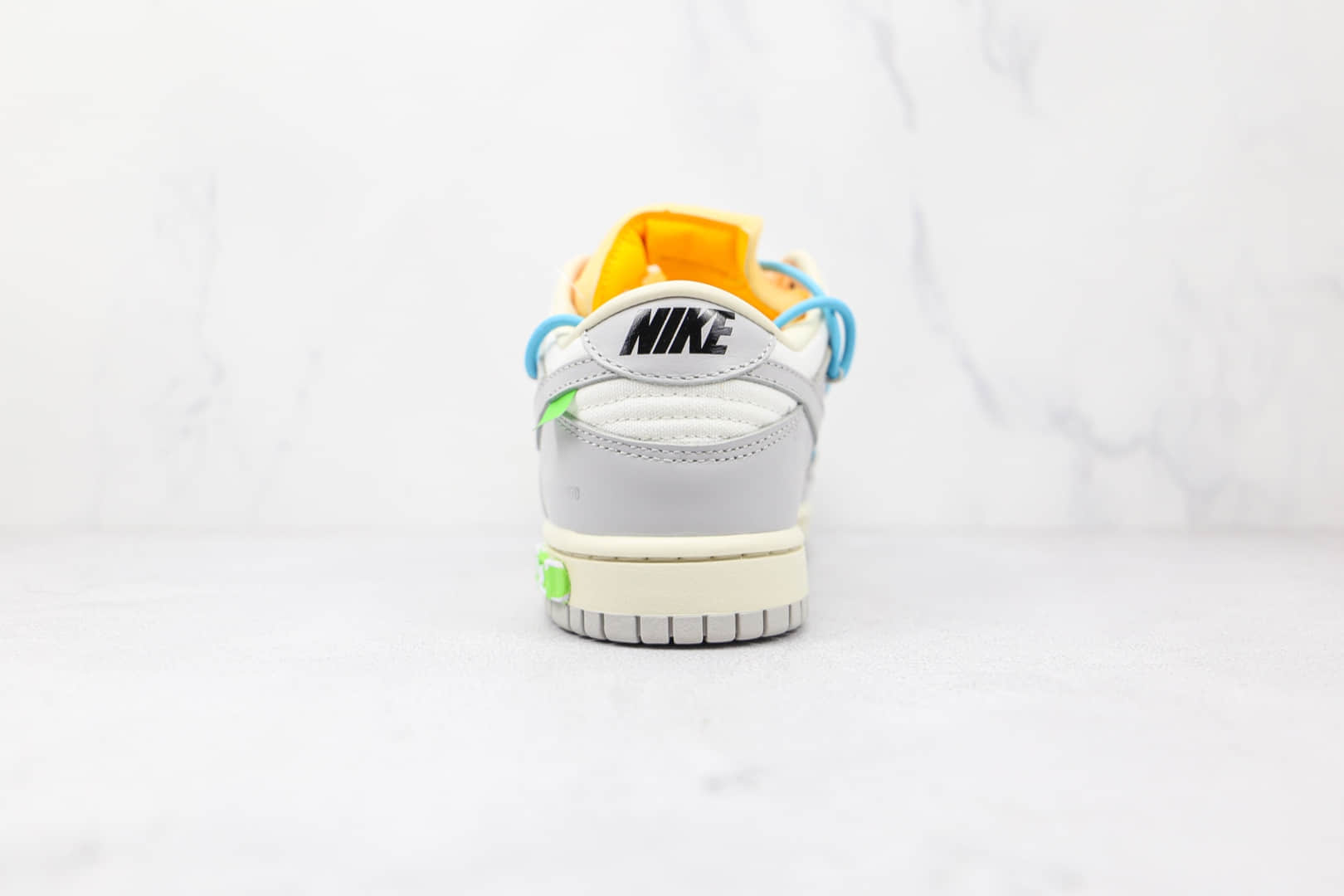 耐克Nike Dunk Low'50' x Off-White联名款纯原版本绿标低帮DUNK灰白蓝色板鞋原档案数据开发 货号：DM1602-115