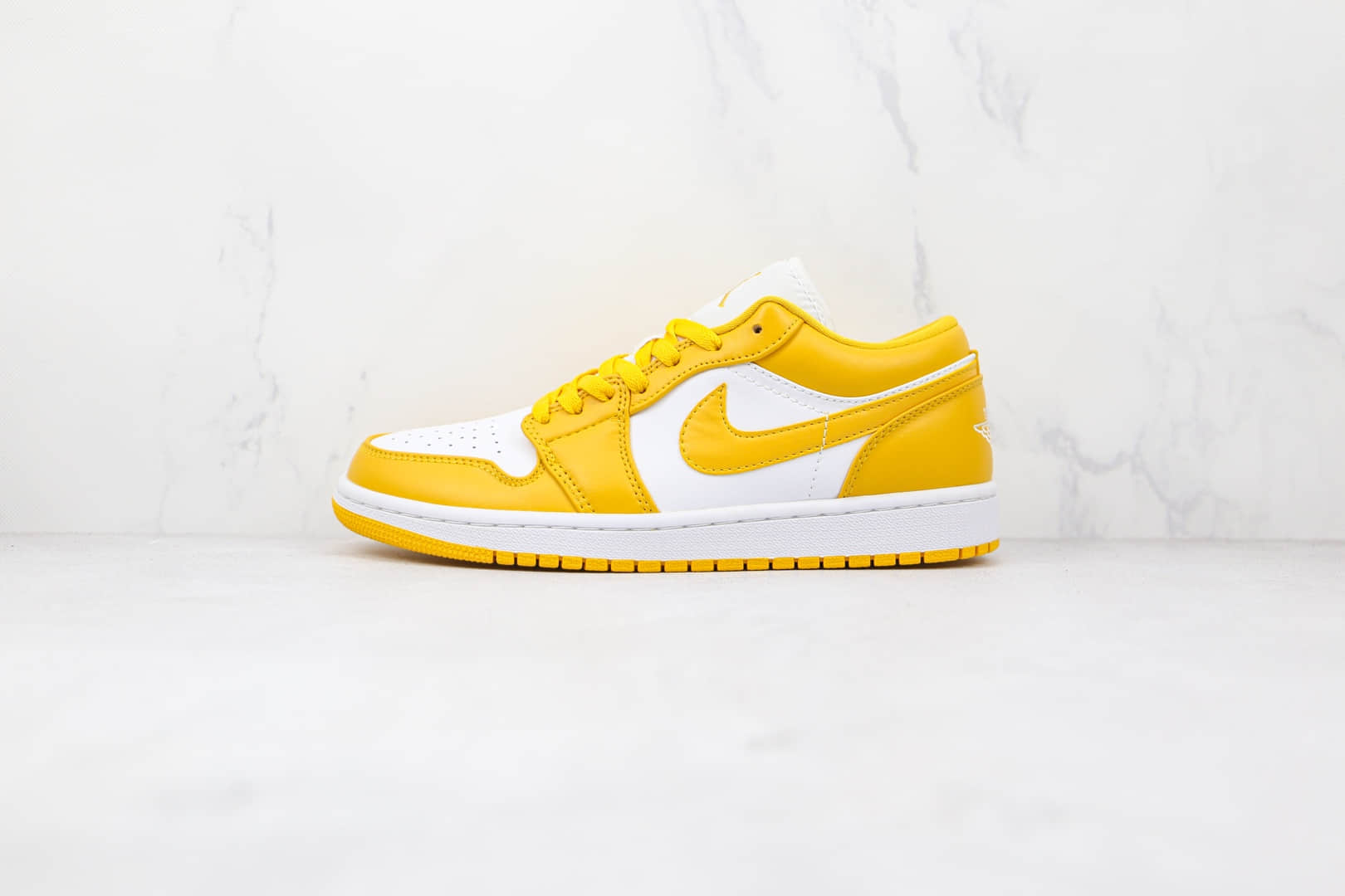 乔丹Air Jordan 1 Low纯原版本低帮AJ1白黄芥末黄板鞋原档案数据开发 货号：553558-171