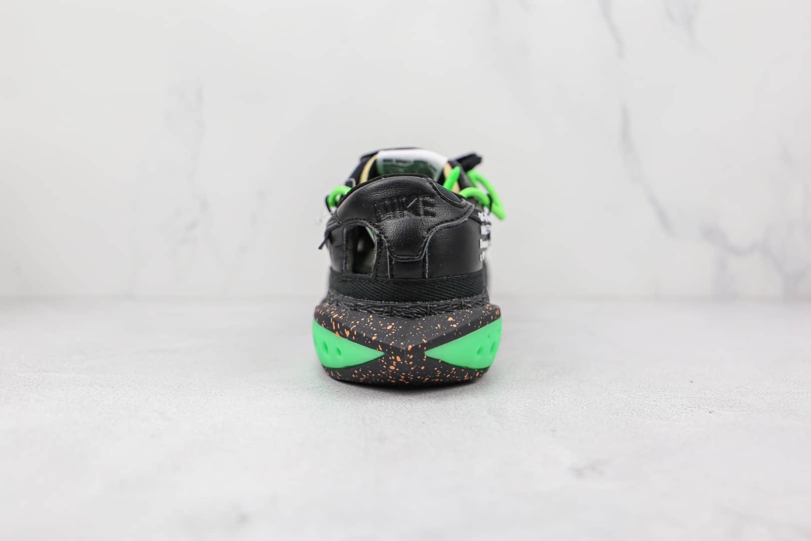 耐克Nike Blazer Low x Off-White联名款纯原版本低帮开拓者黑绿绑带板鞋原楦头纸板打造 货号:DH7863-001