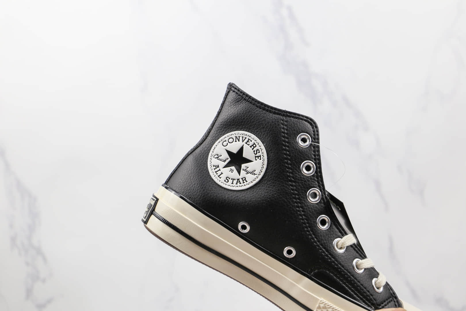 匡威Converse 1970S公司级版本皮面经典复古黑色硫化板鞋原楦头纸板打造 货号：170369C