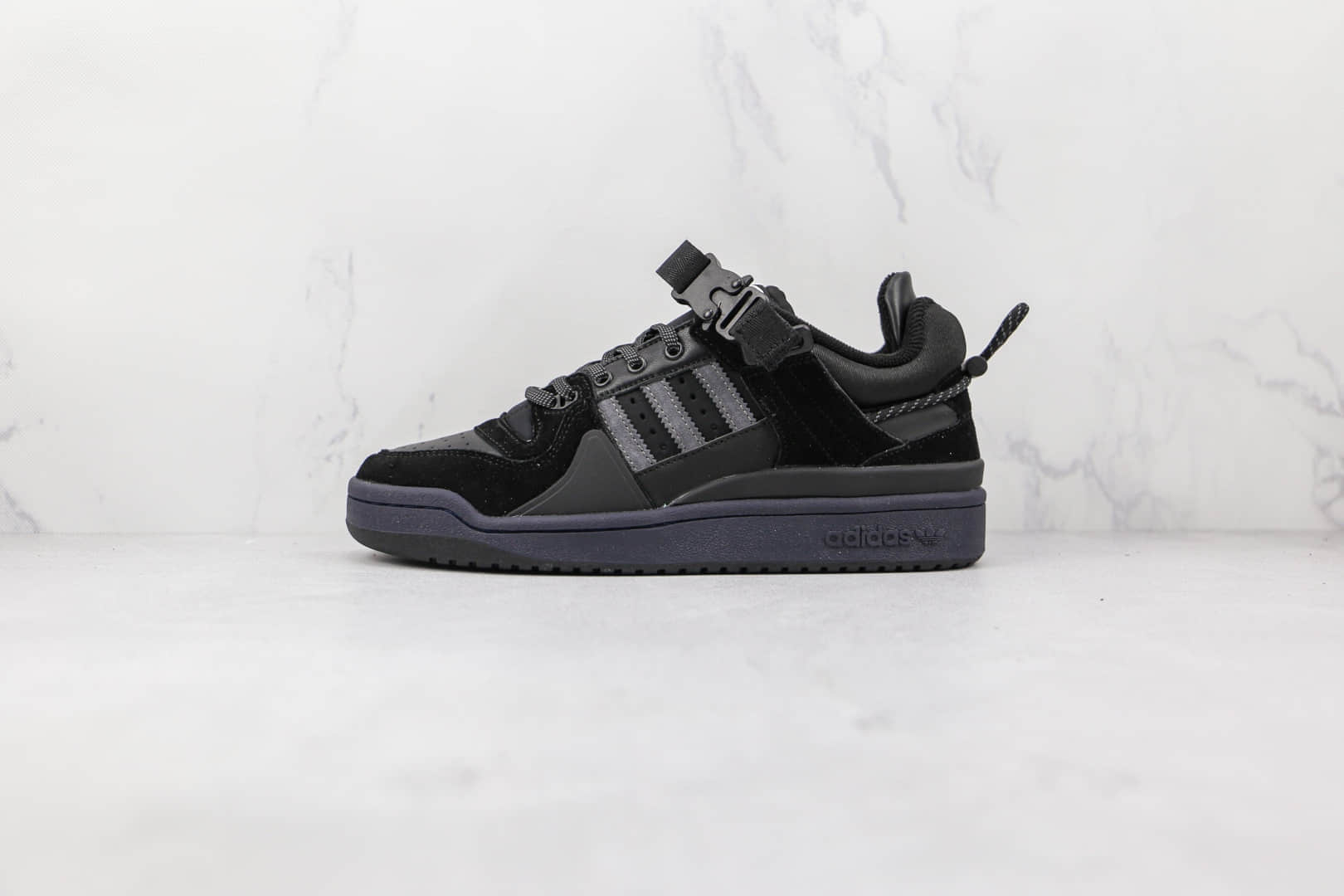 阿迪达斯Adidas Forum Low x Bad Bunny联名款纯原版本低帮黑色黑兔板鞋原档案数据开发 货号：GW5021