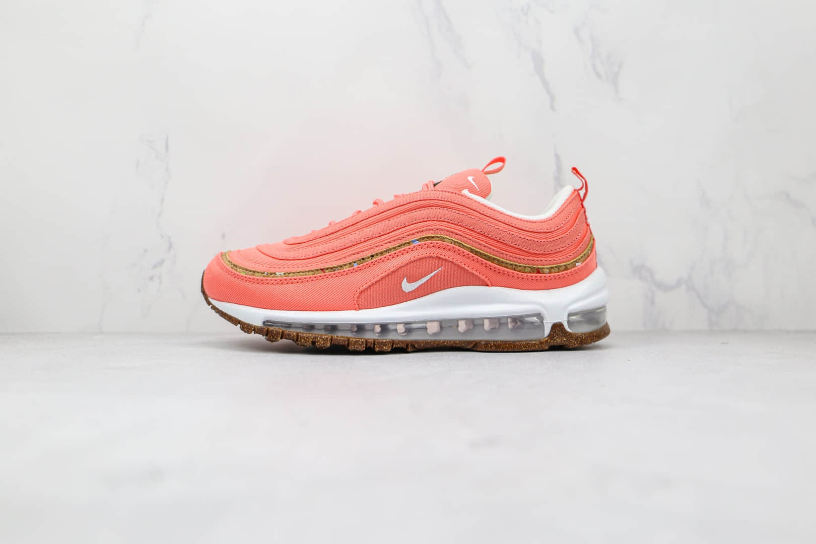 耐克Nike Air Max 97 Cork纯原版本子弹Max97珊瑚色气垫鞋原楦头纸板打造 货号：DC4012-800